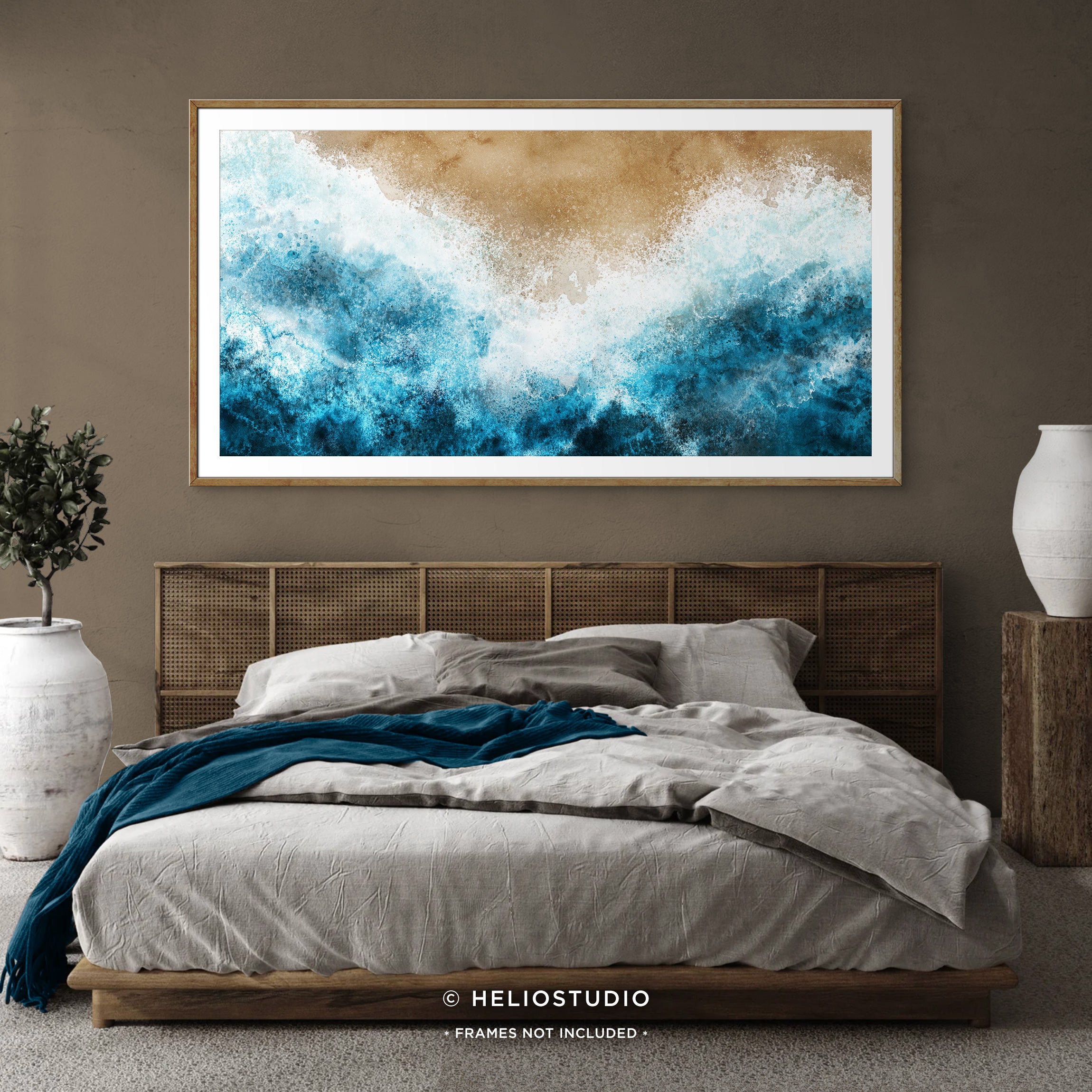 Birds Eye Beach Wave – Panoramic Art Print