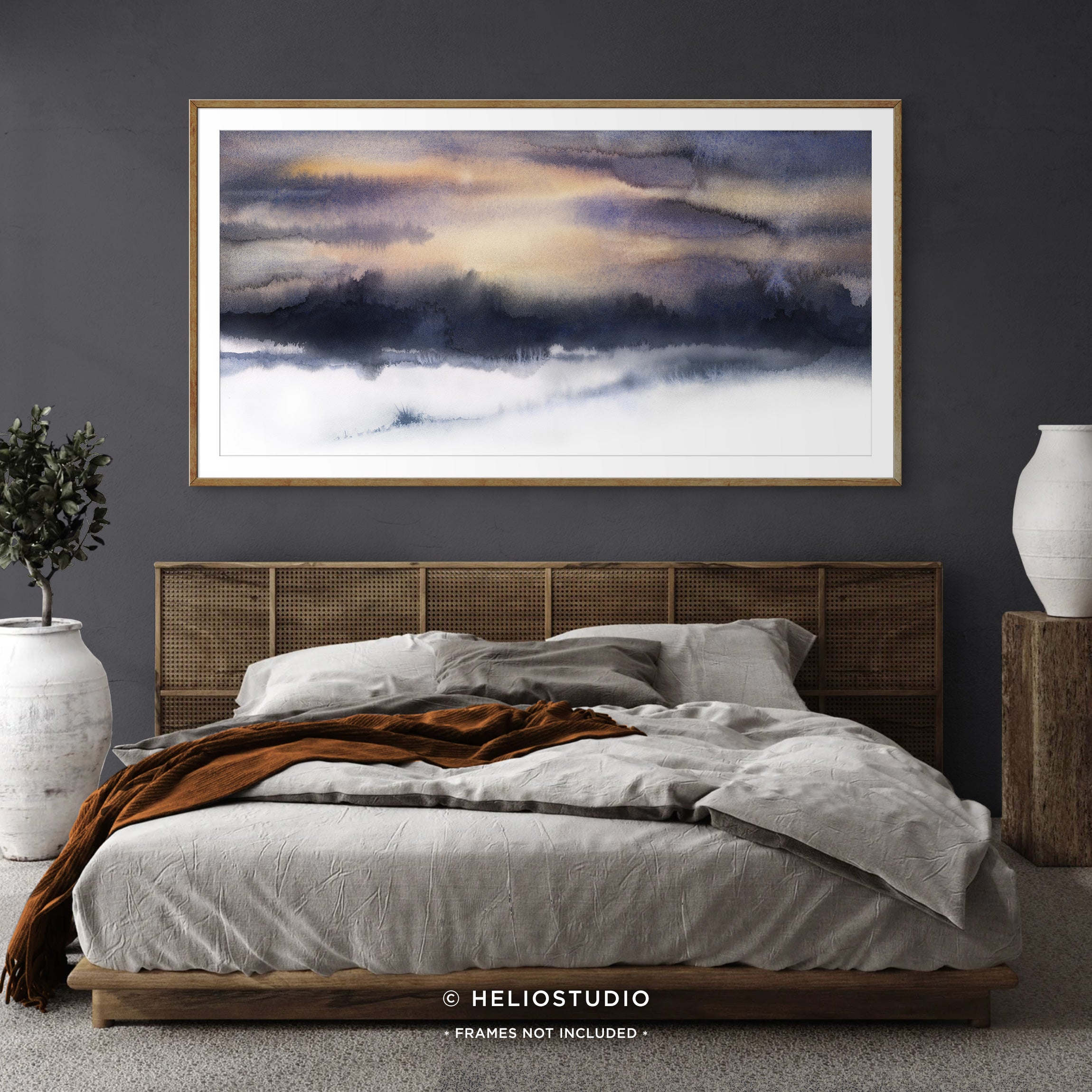 Sunset in the Snow – Panoramic Art Print