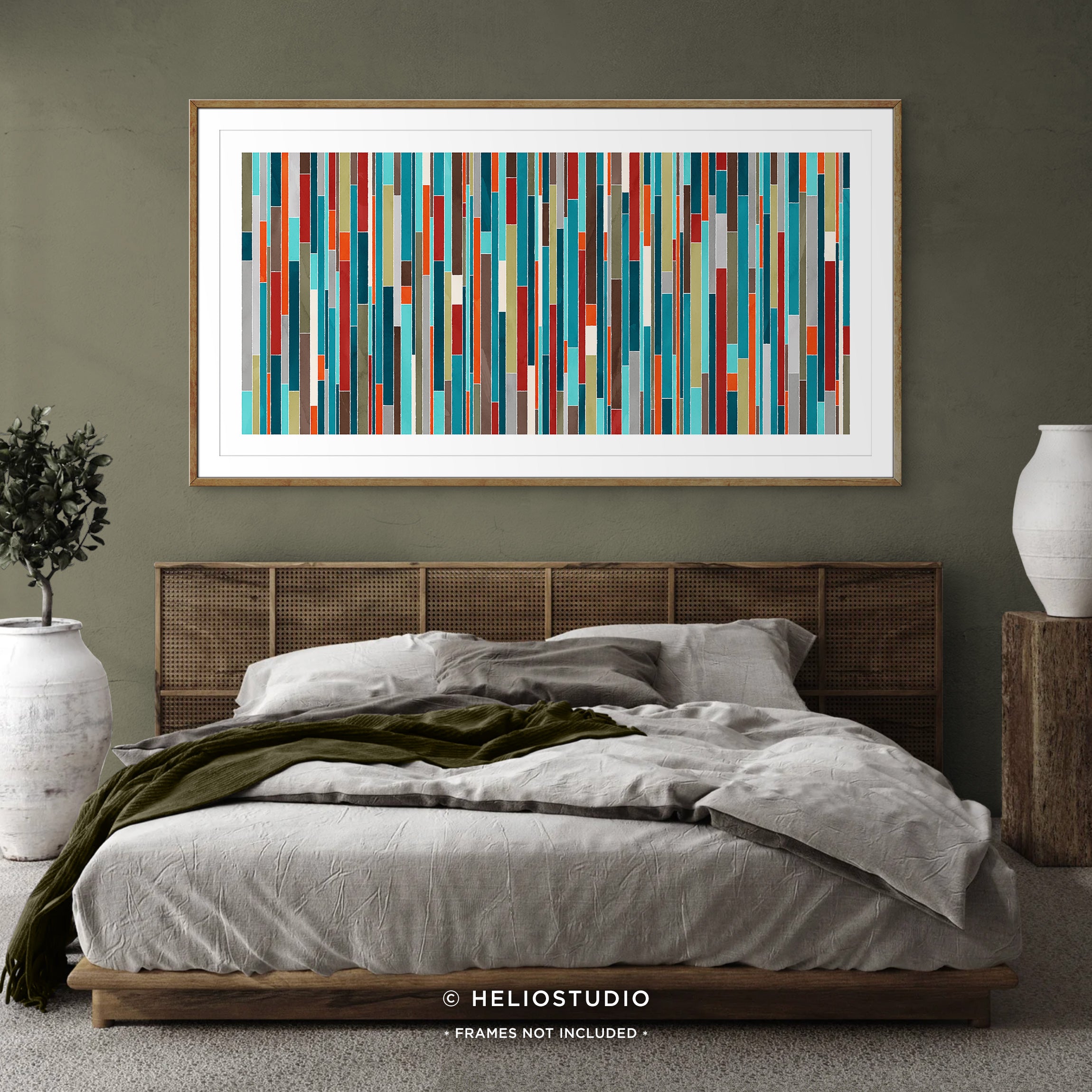 Colourful Contemporary Abstract – Panoramic Art Print