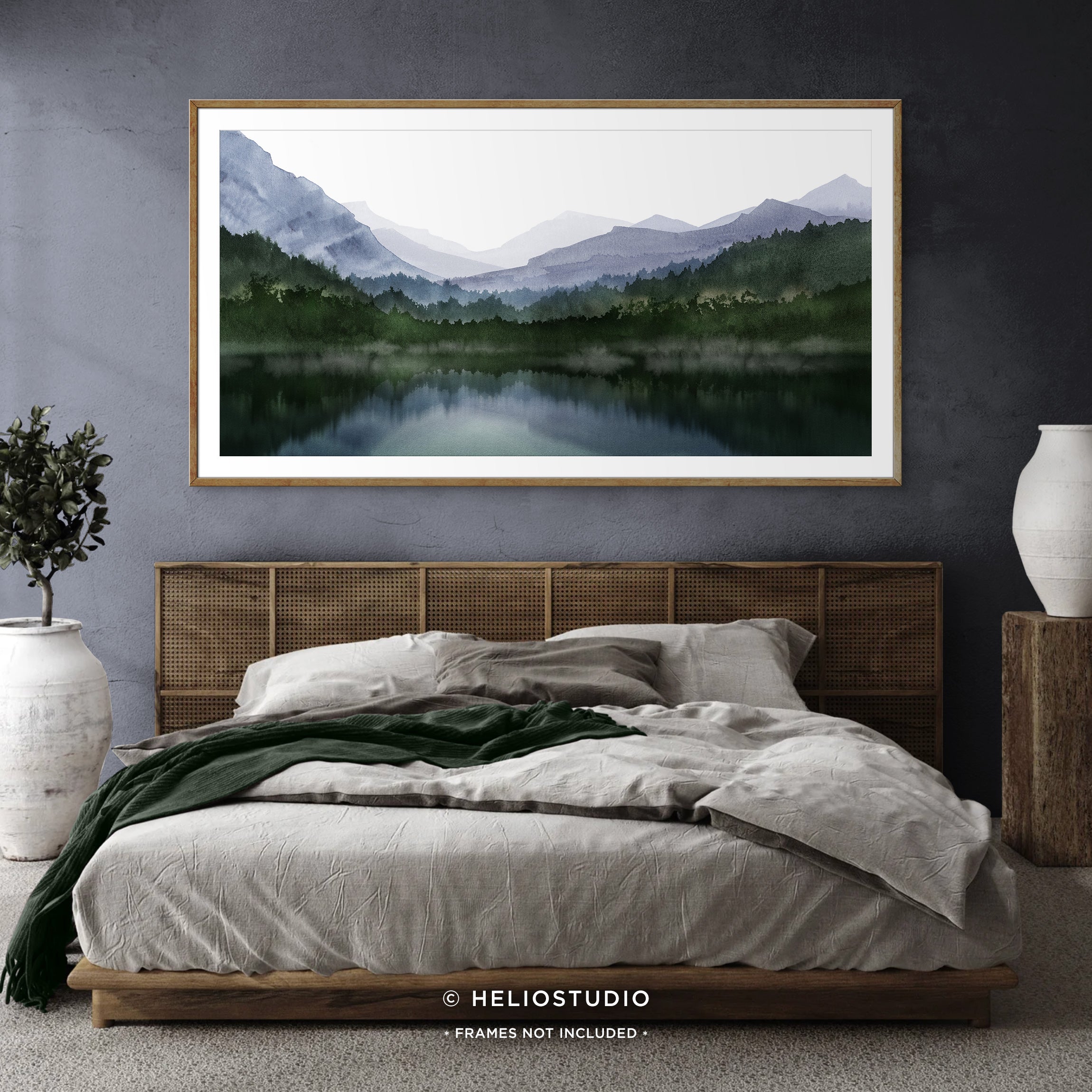 Mountain Lake Reflection – Panoramic Art Print