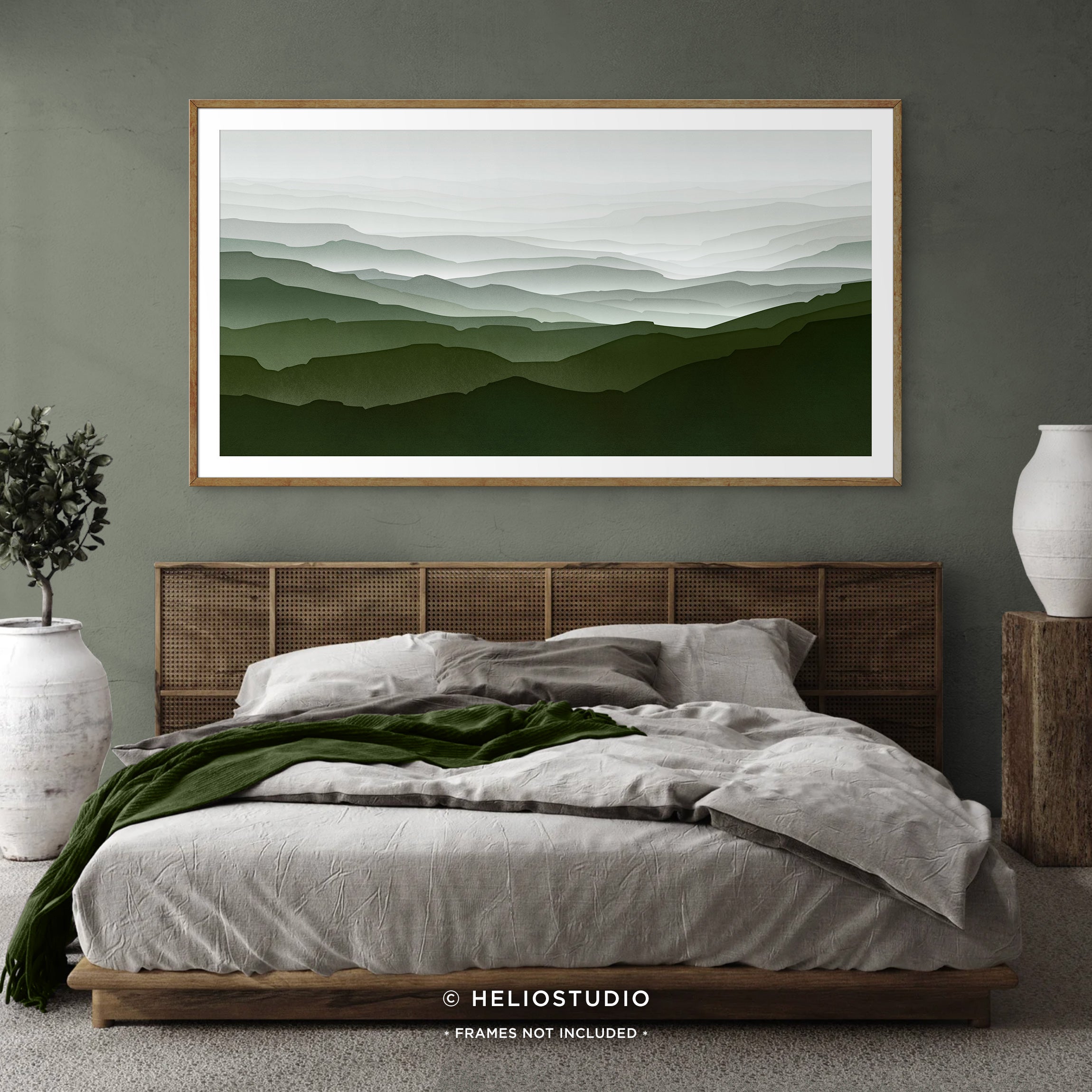 Moss Green Valley – Panoramic Art Print