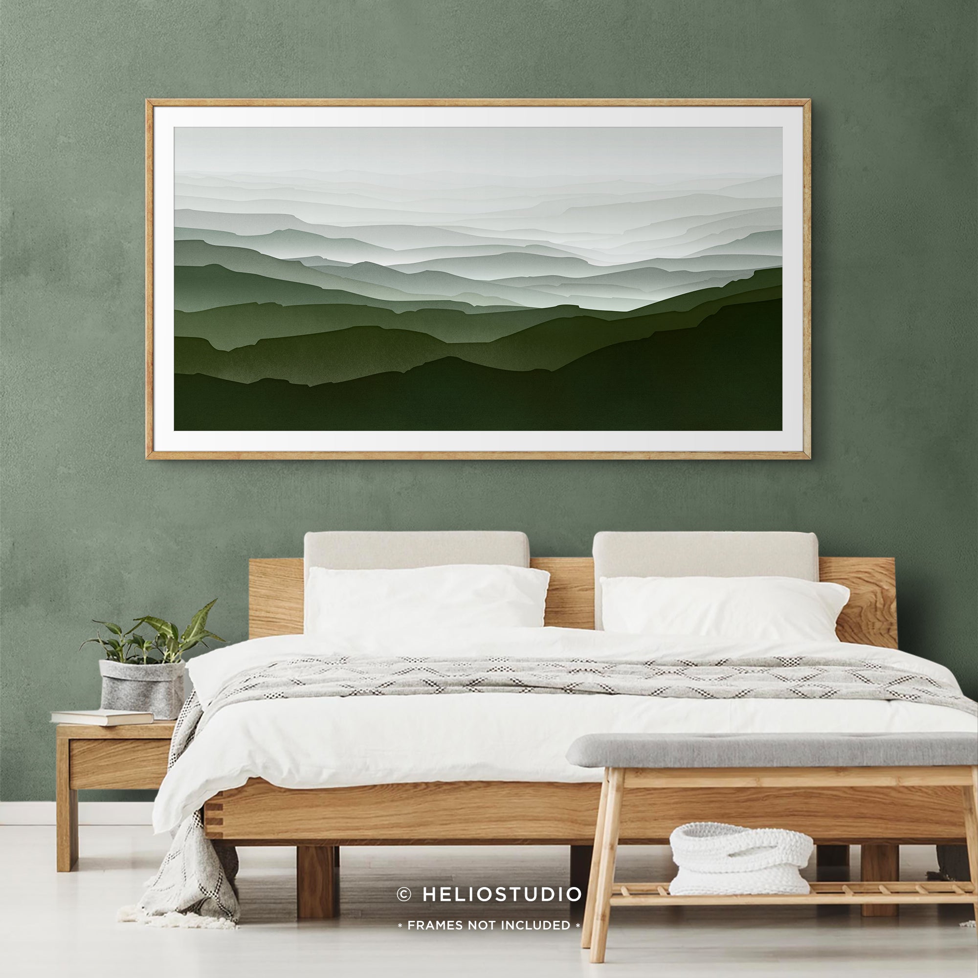 Moss Green Valley – Panoramic Art Print