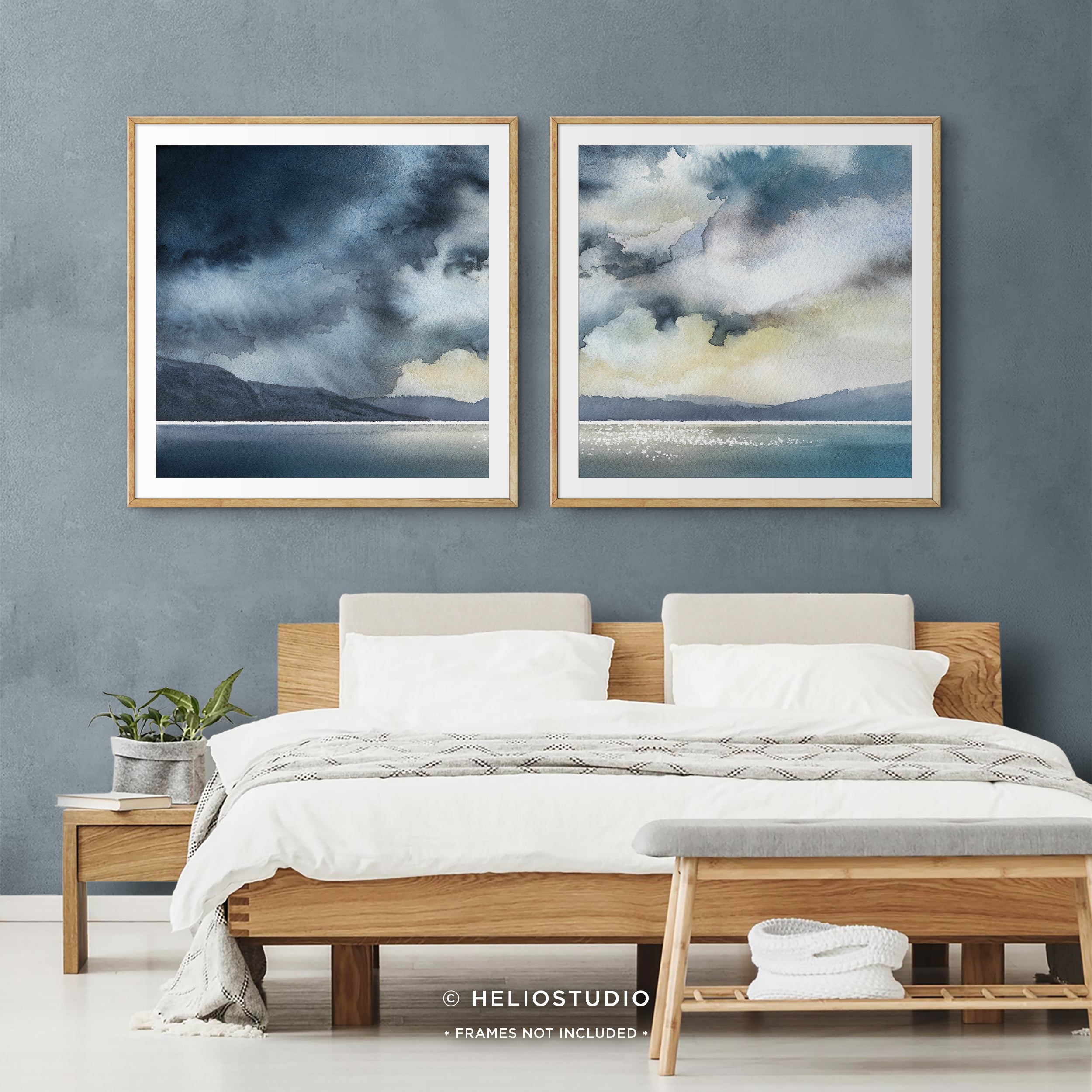 Stormy Coastal Cloudscape – Two Piece Art Print