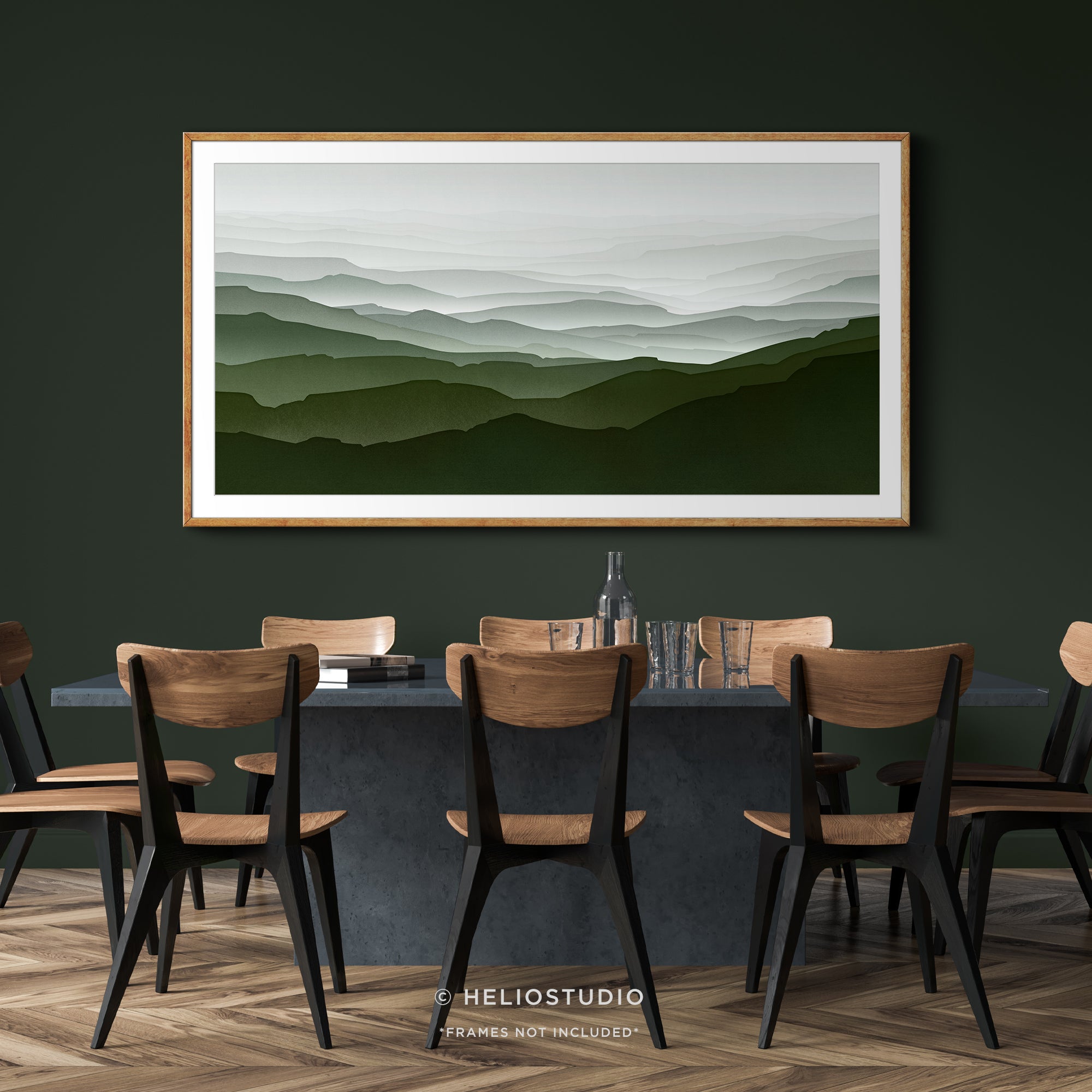Moss Green Valley – Panoramic Art Print