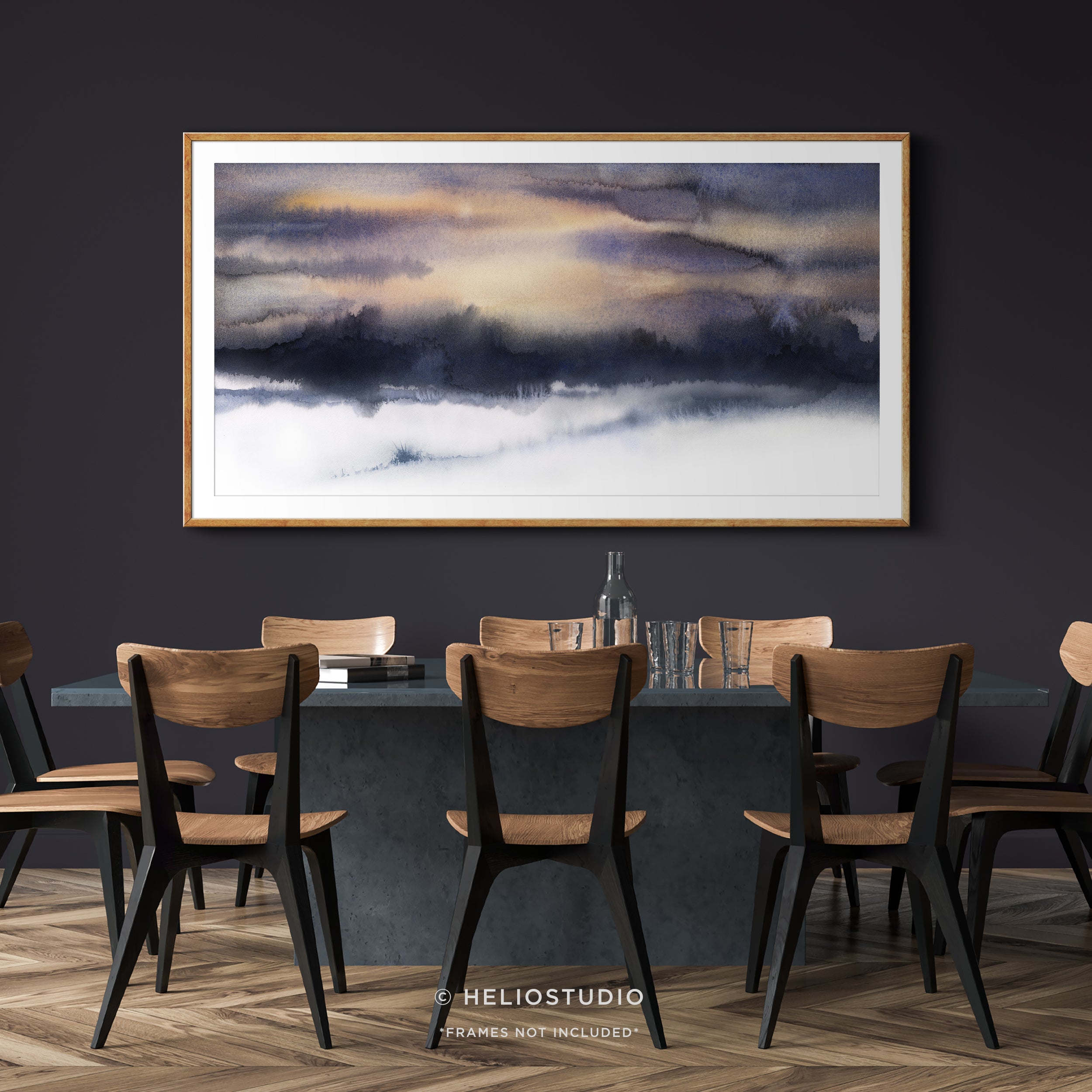 Sunset in the Snow – Panoramic Art Print