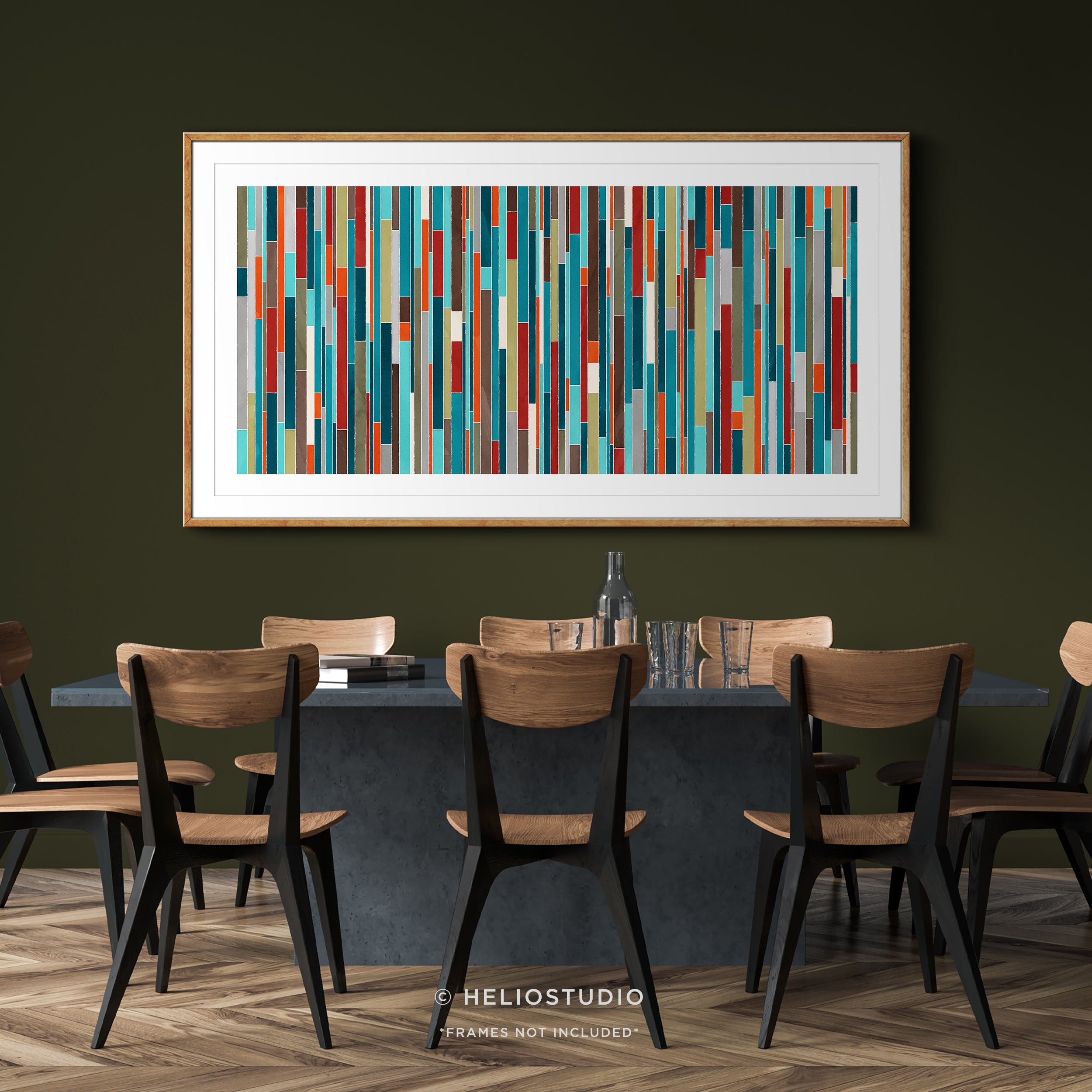 Colourful Contemporary Abstract – Panoramic Art Print