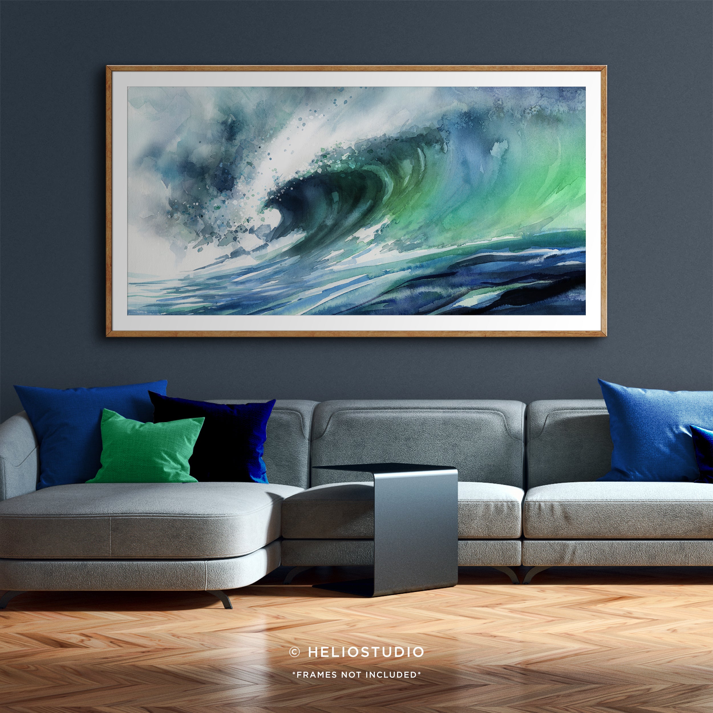 Aquamarine Wave- Panoramic Art Print