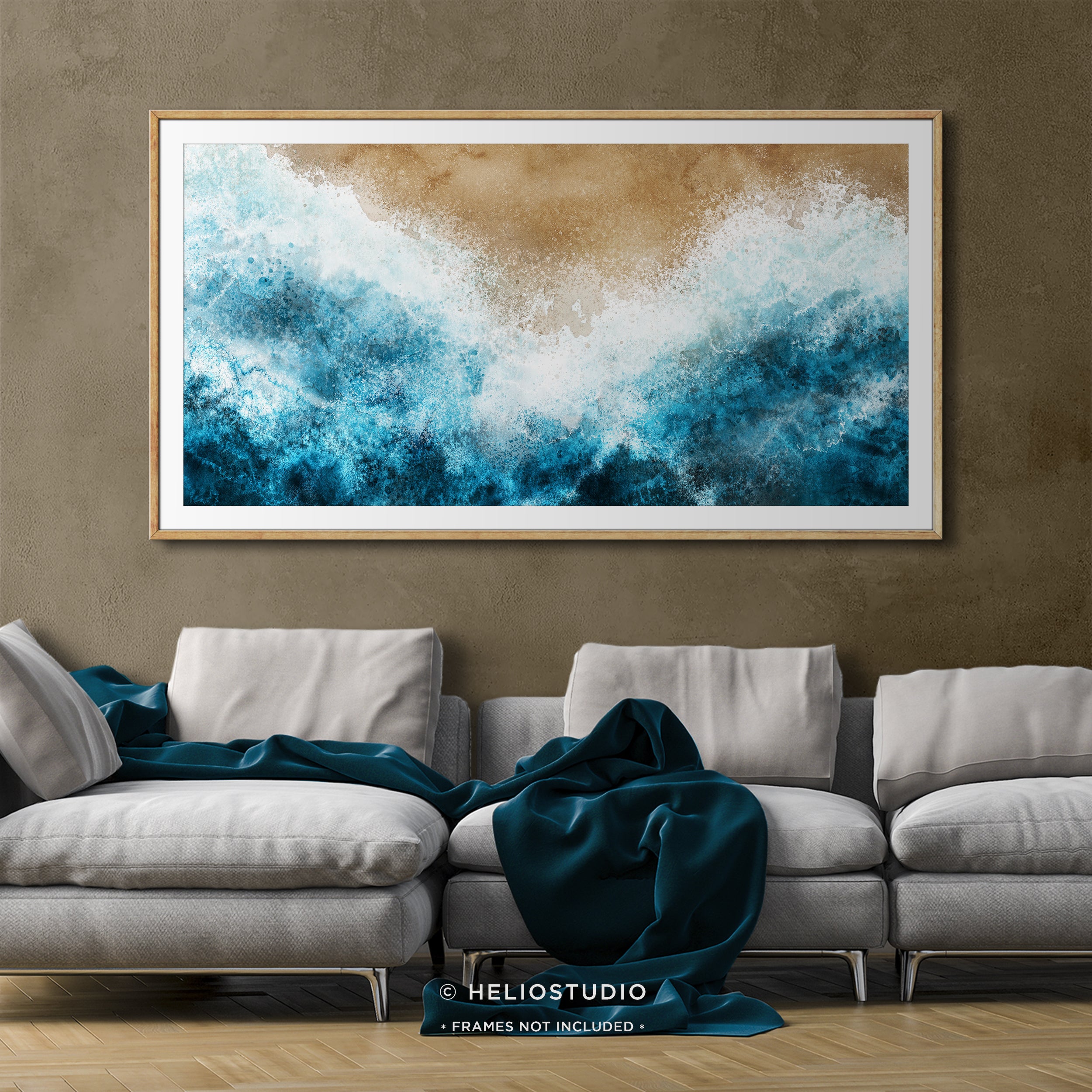 Birds Eye Beach Wave – Panoramic Art Print