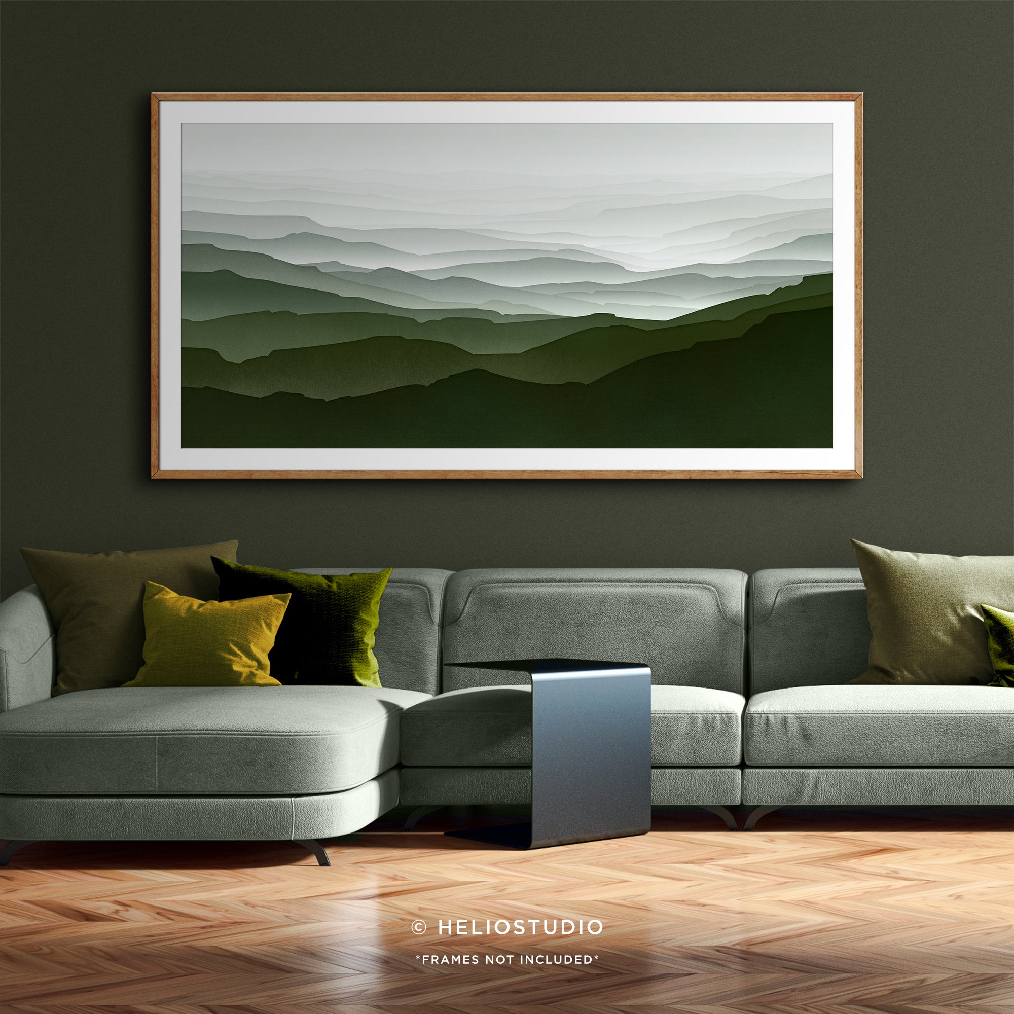 Moss Green Valley – Panoramic Art Print