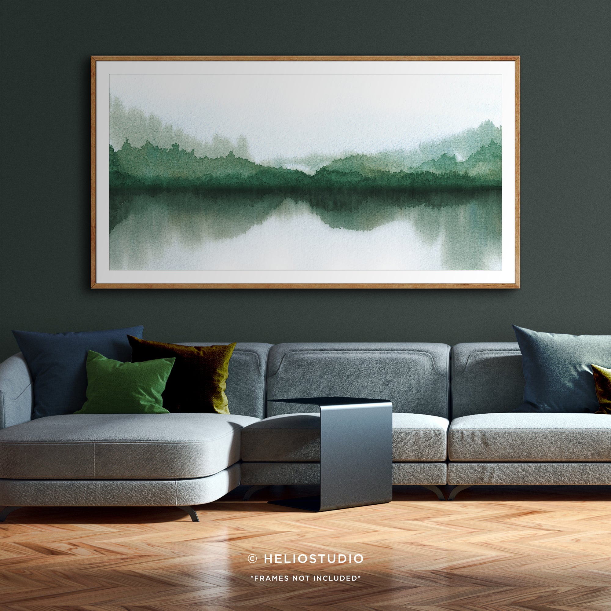 Forest Lake in Green – Panoramic Art Print