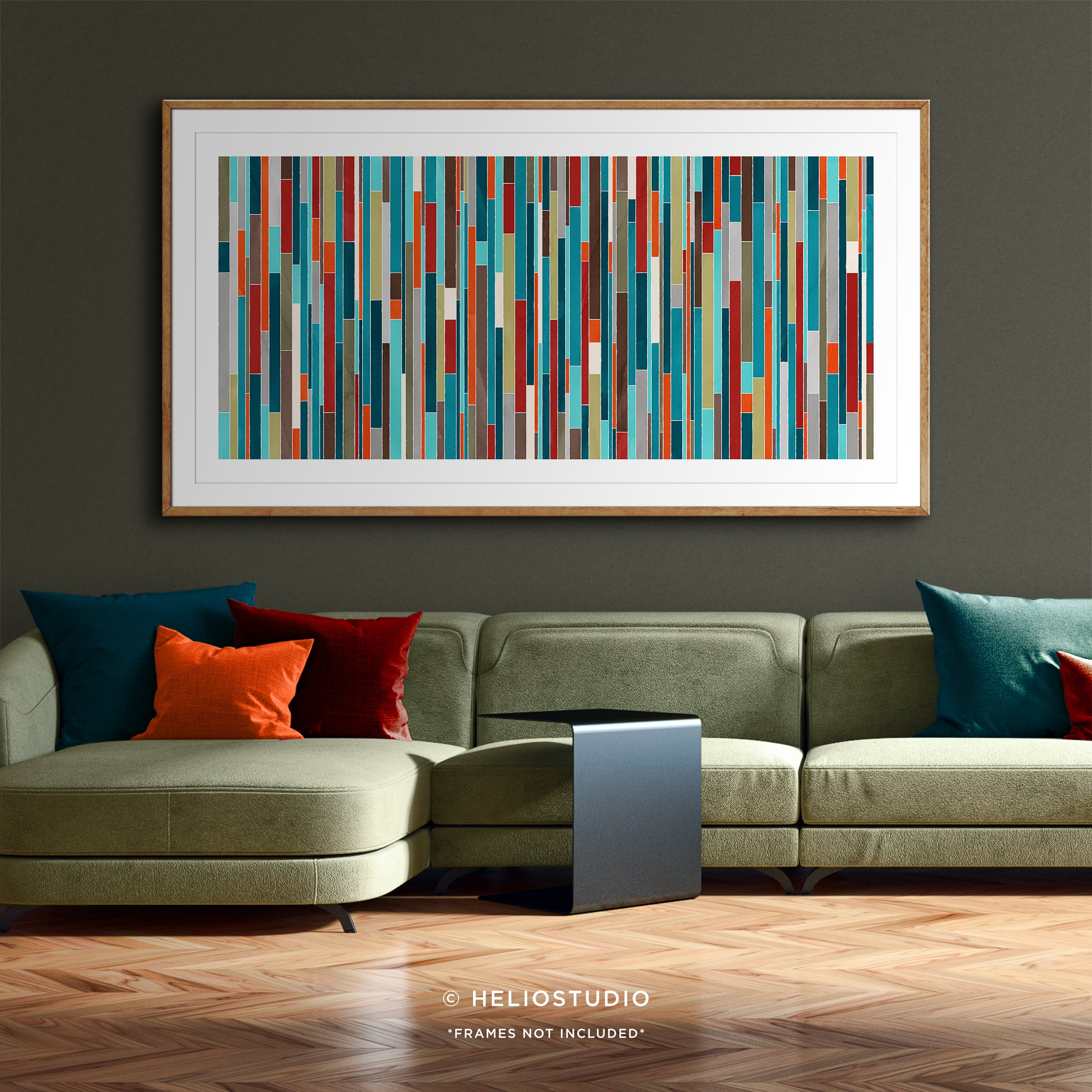 Colourful Contemporary Abstract – Panoramic Art Print