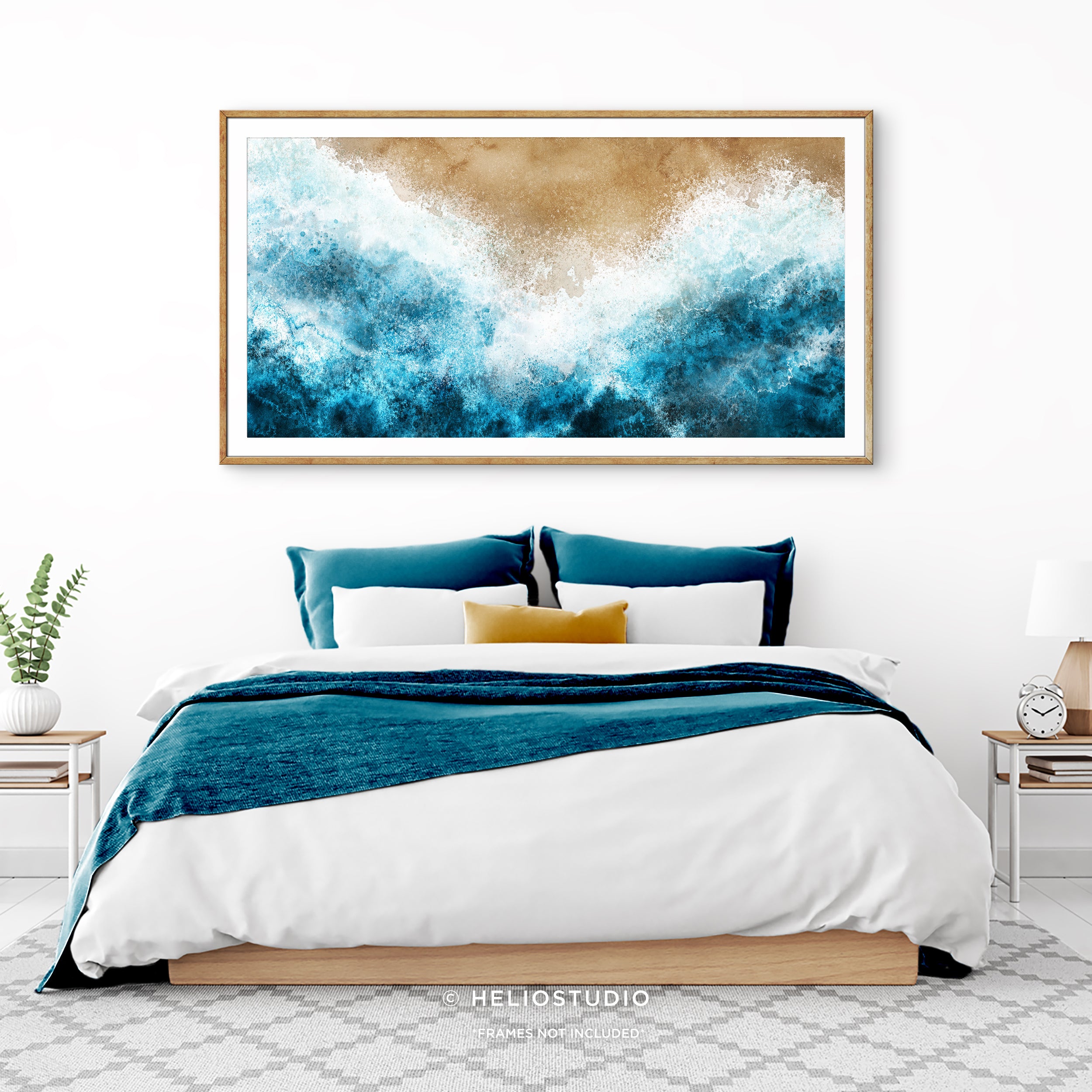 Birds Eye Beach Wave – Panoramic Art Print