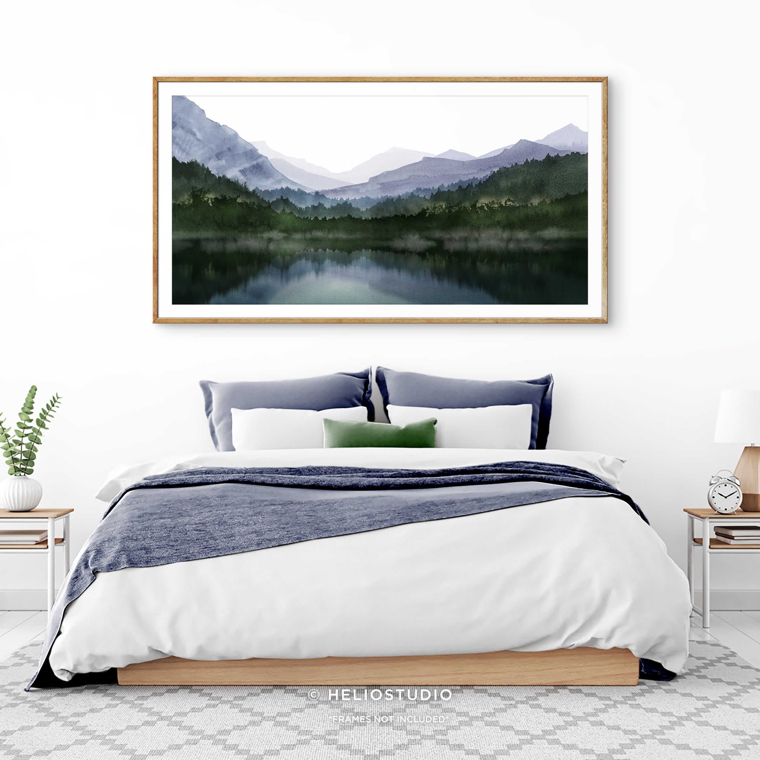 Mountain Lake Reflection – Panoramic Art Print