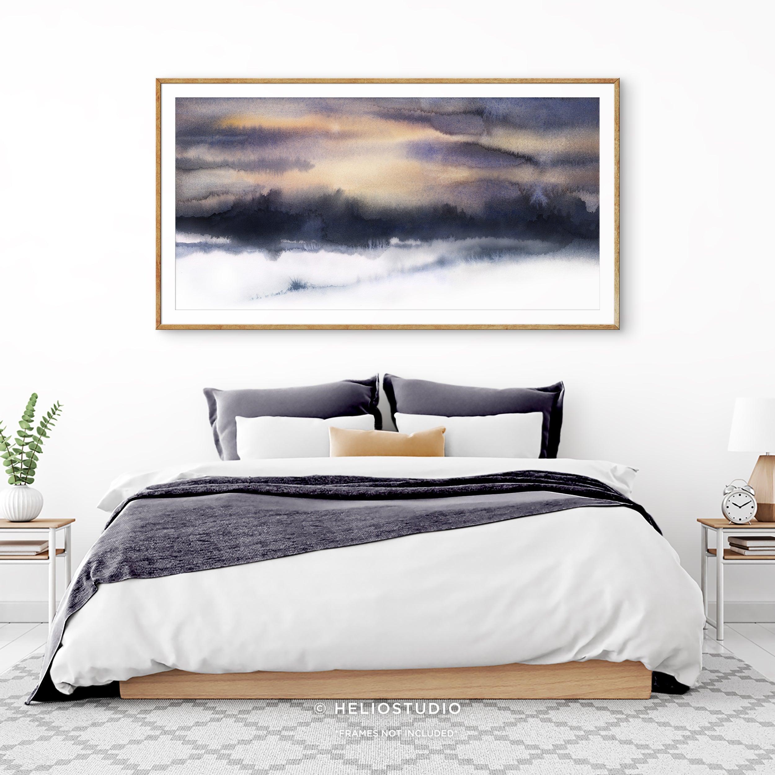 Sunset in the Snow – Panoramic Art Print