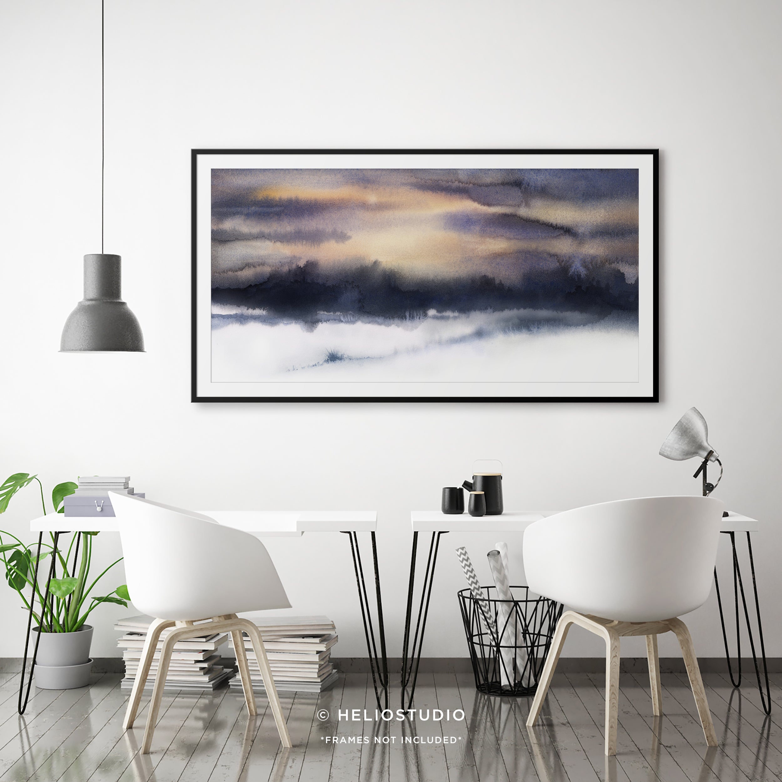 Sunset in the Snow – Panoramic Art Print