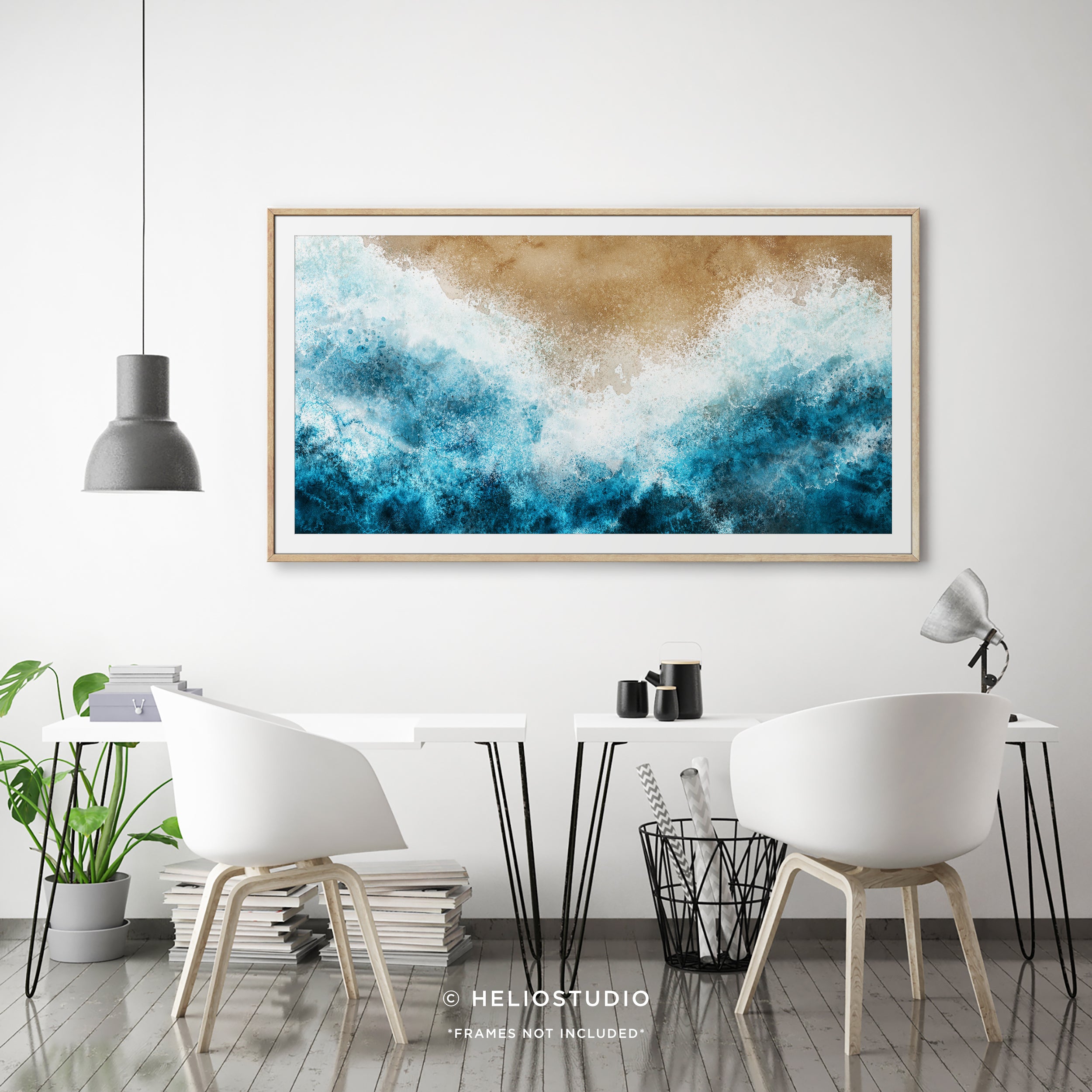 Birds Eye Beach Wave – Panoramic Art Print