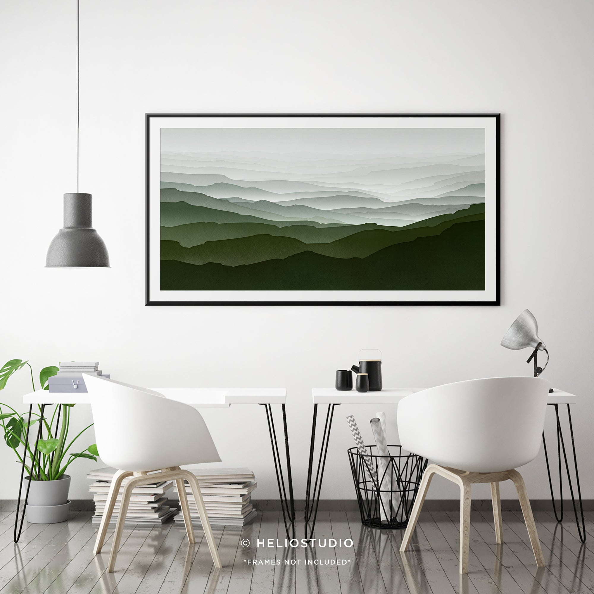 Moss Green Valley – Panoramic Art Print