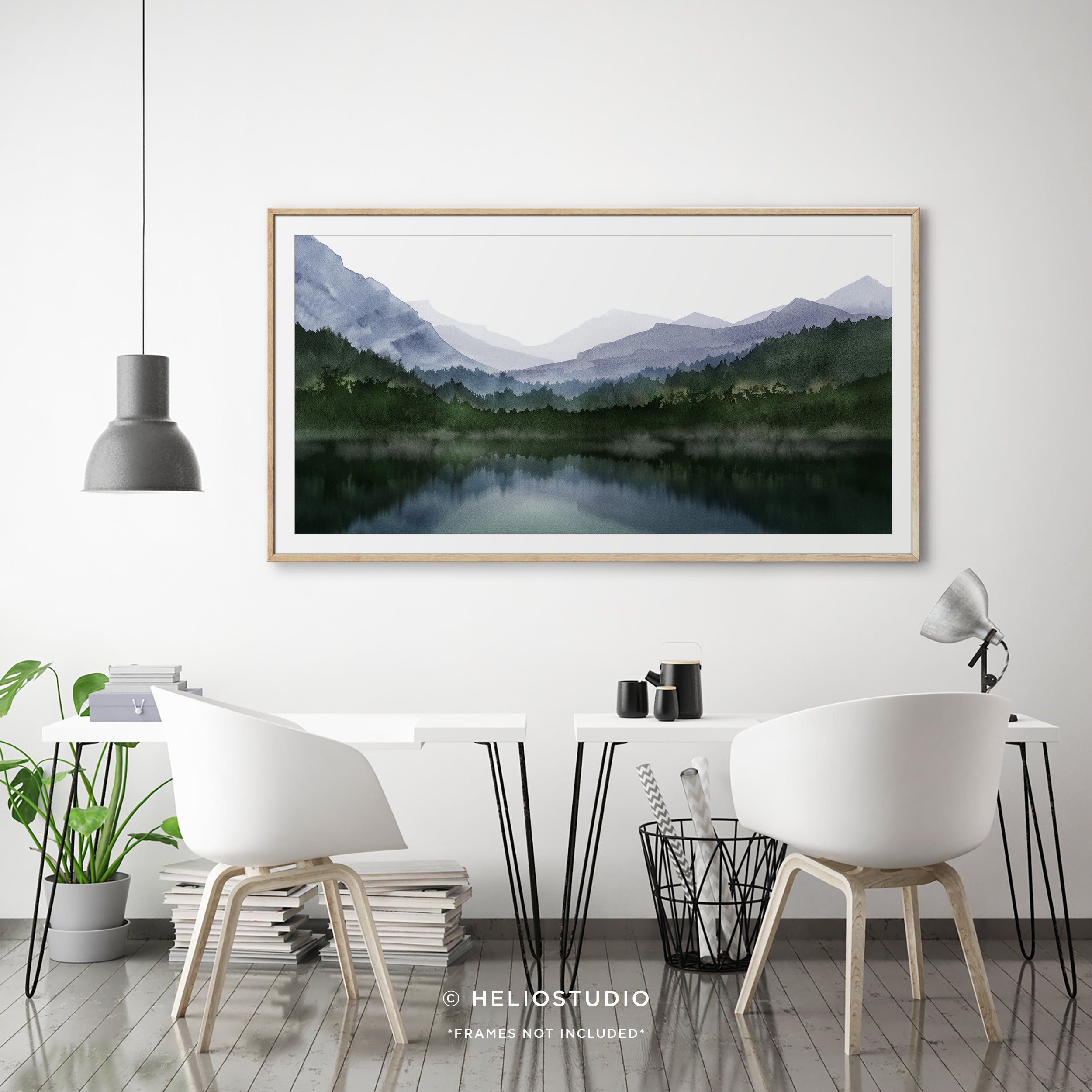Mountain Lake Reflection – Panoramic Art Print