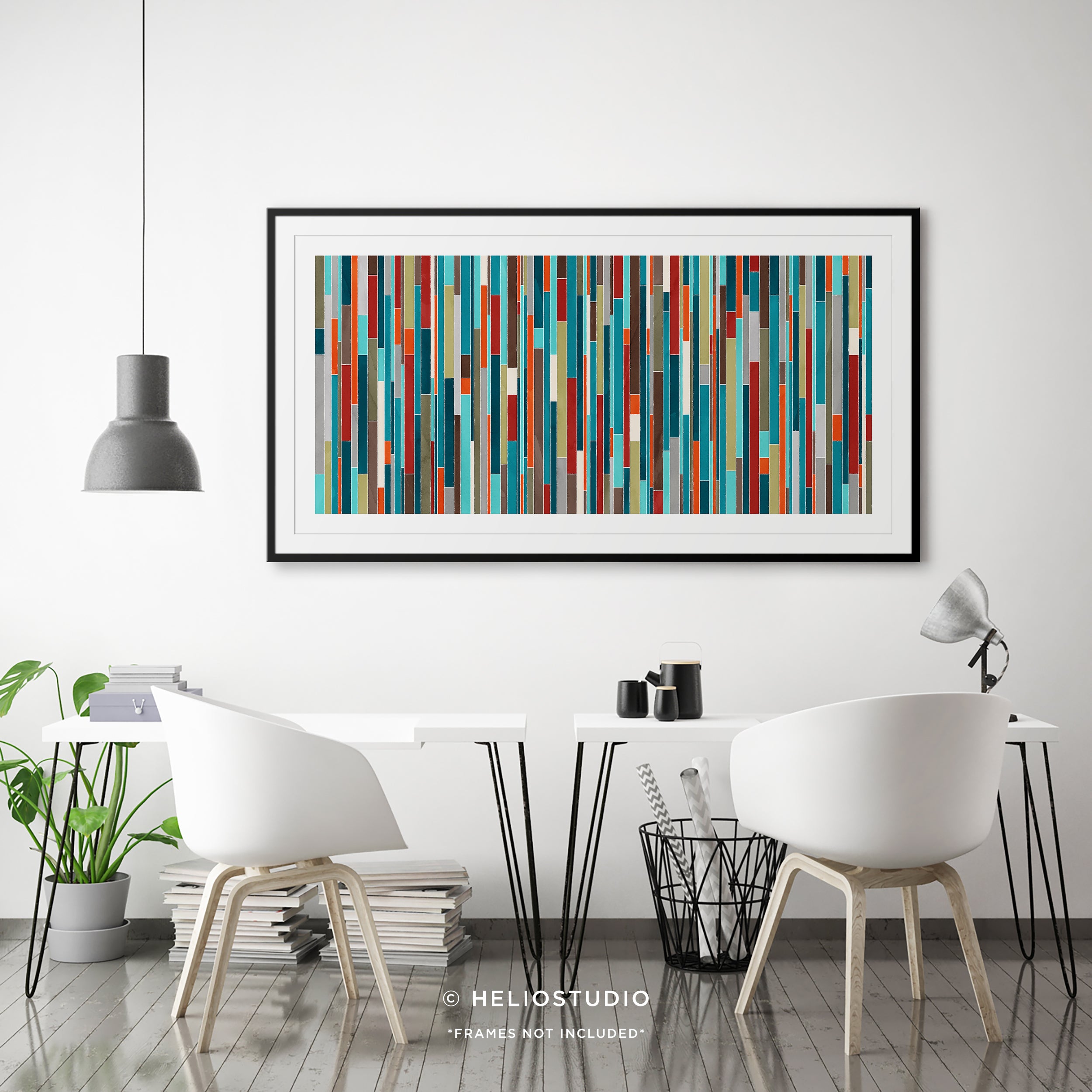 Colourful Contemporary Abstract – Panoramic Art Print