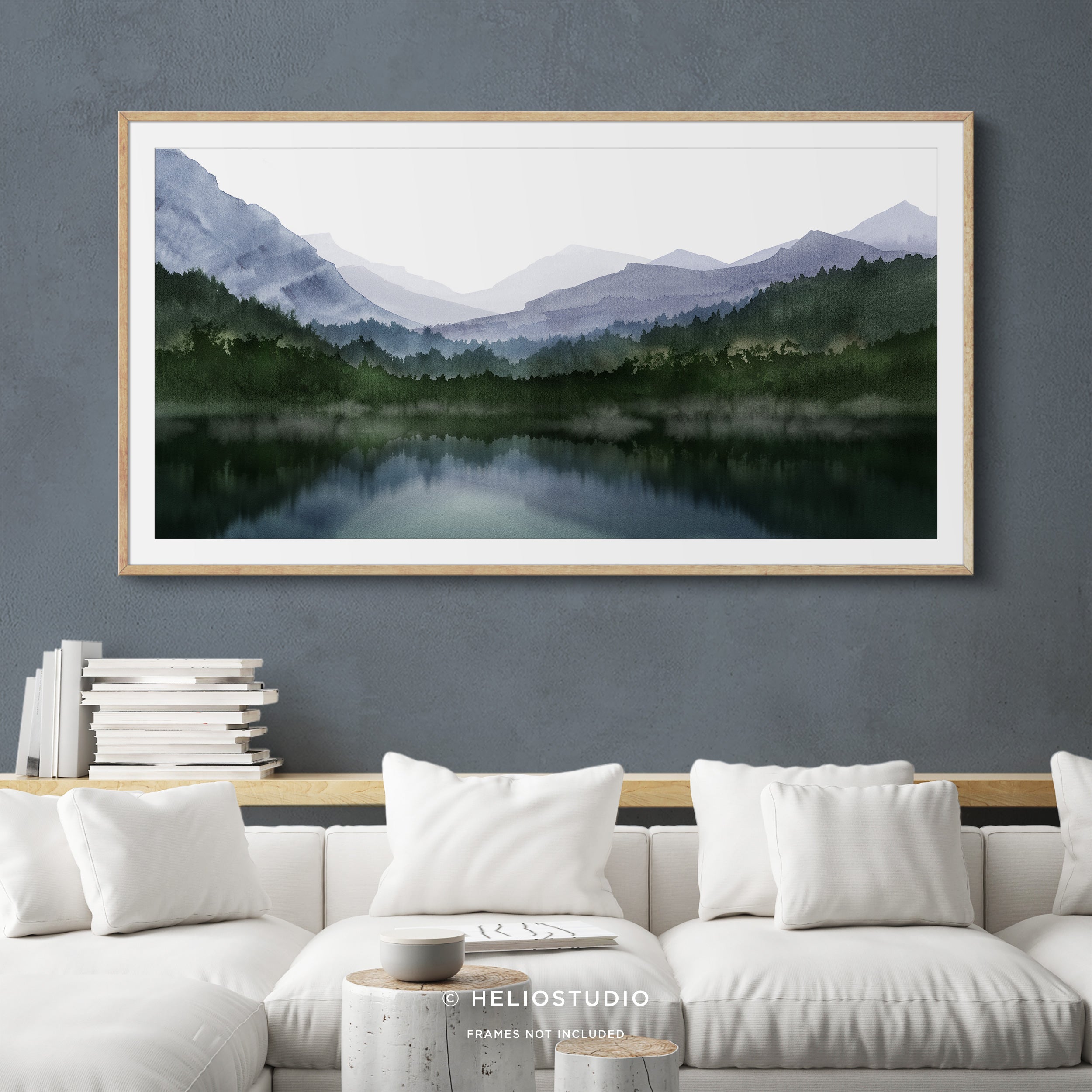 Mountain Lake Reflection – Panoramic Art Print