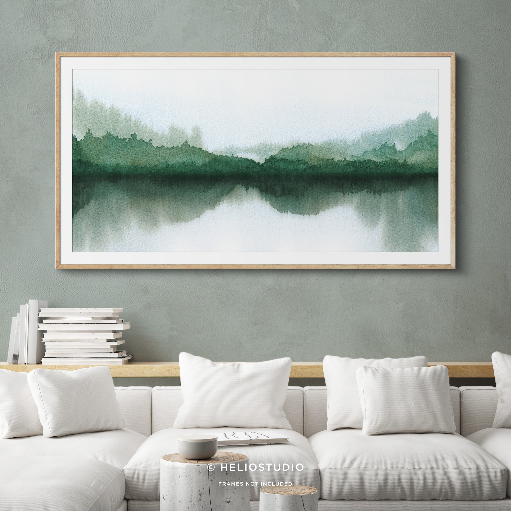 Forest Lake in Green – Panoramic Art Print