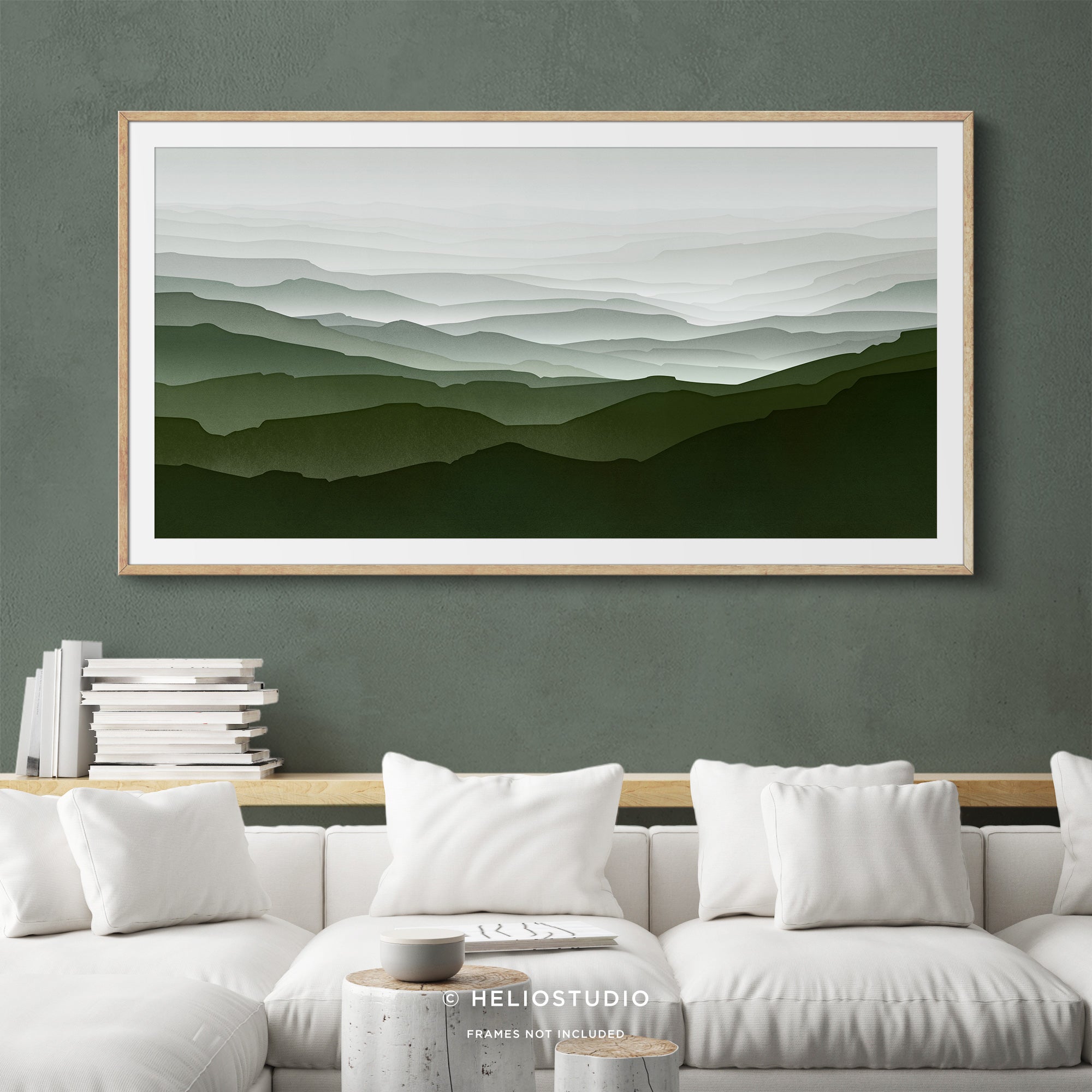 Moss Green Valley – Panoramic Art Print