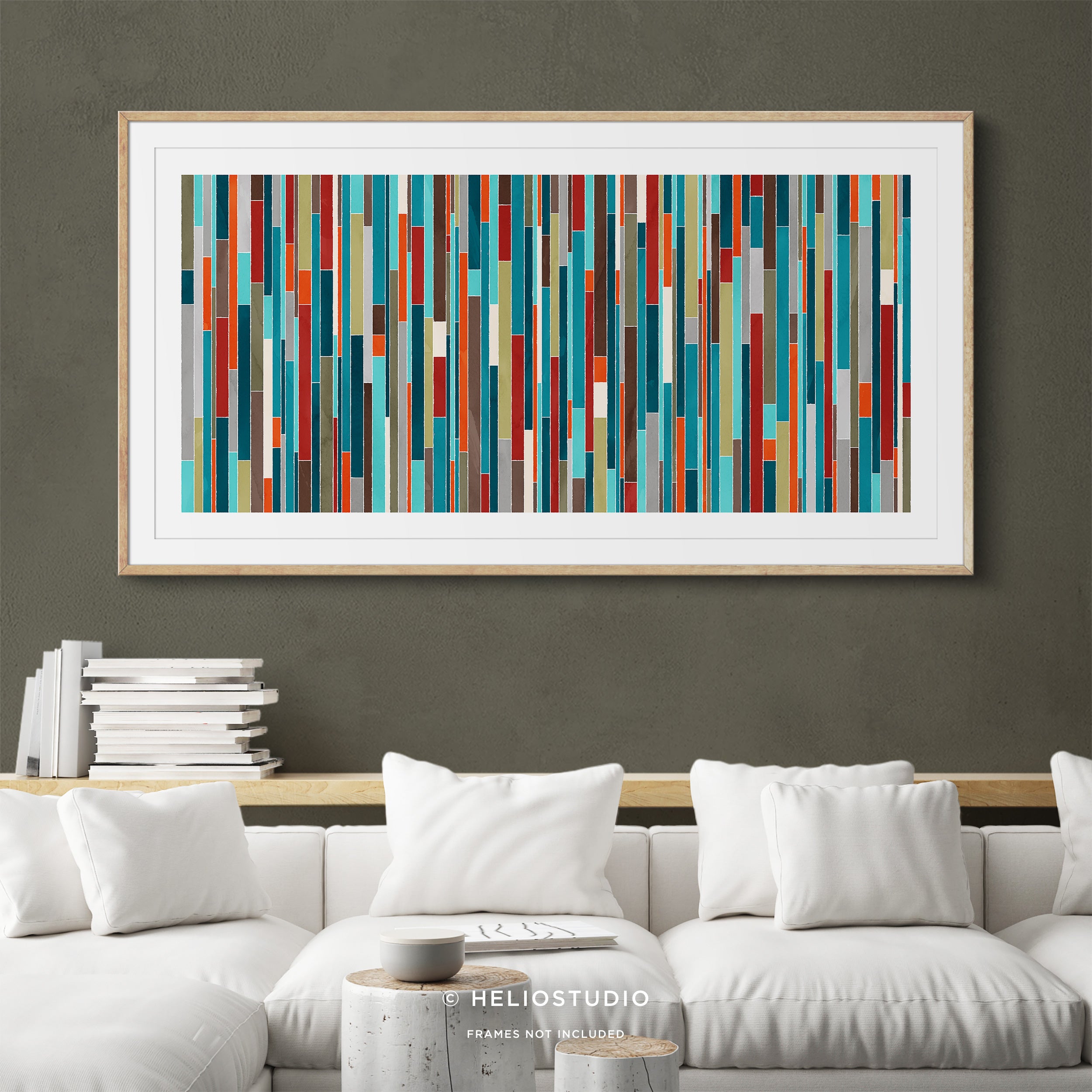 Colourful Contemporary Abstract – Panoramic Art Print