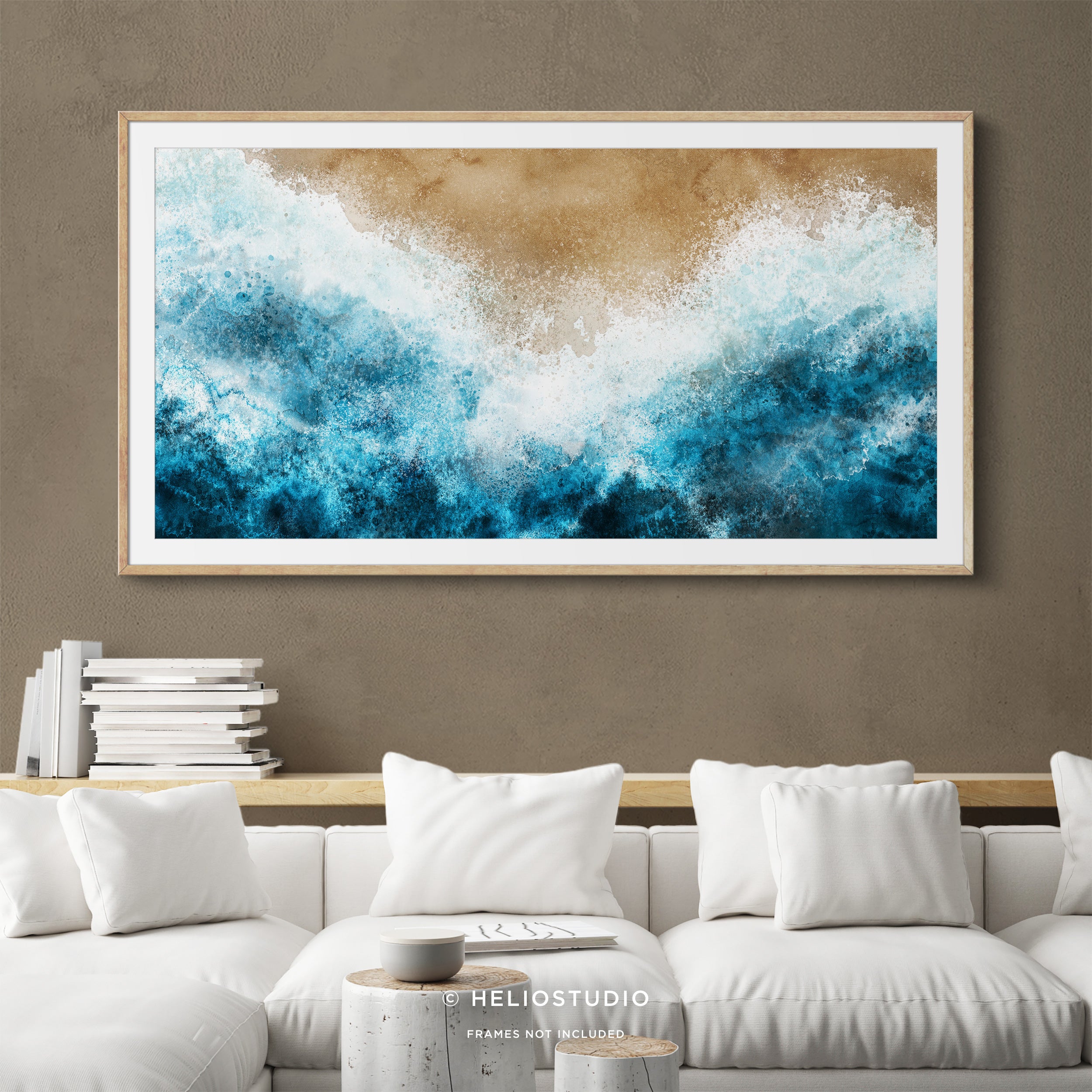 Birds Eye Beach Wave – Panoramic Art Print