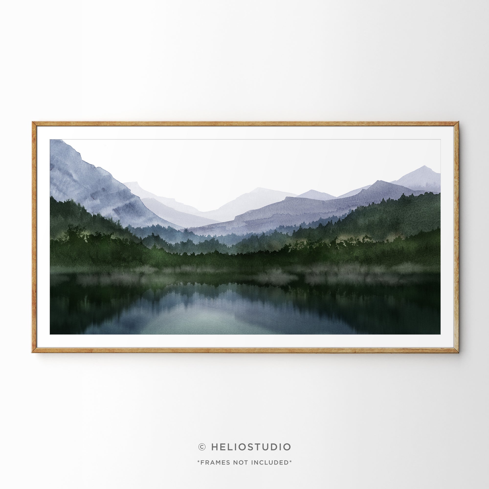 Mountain Lake Reflection – Panoramic Art Print
