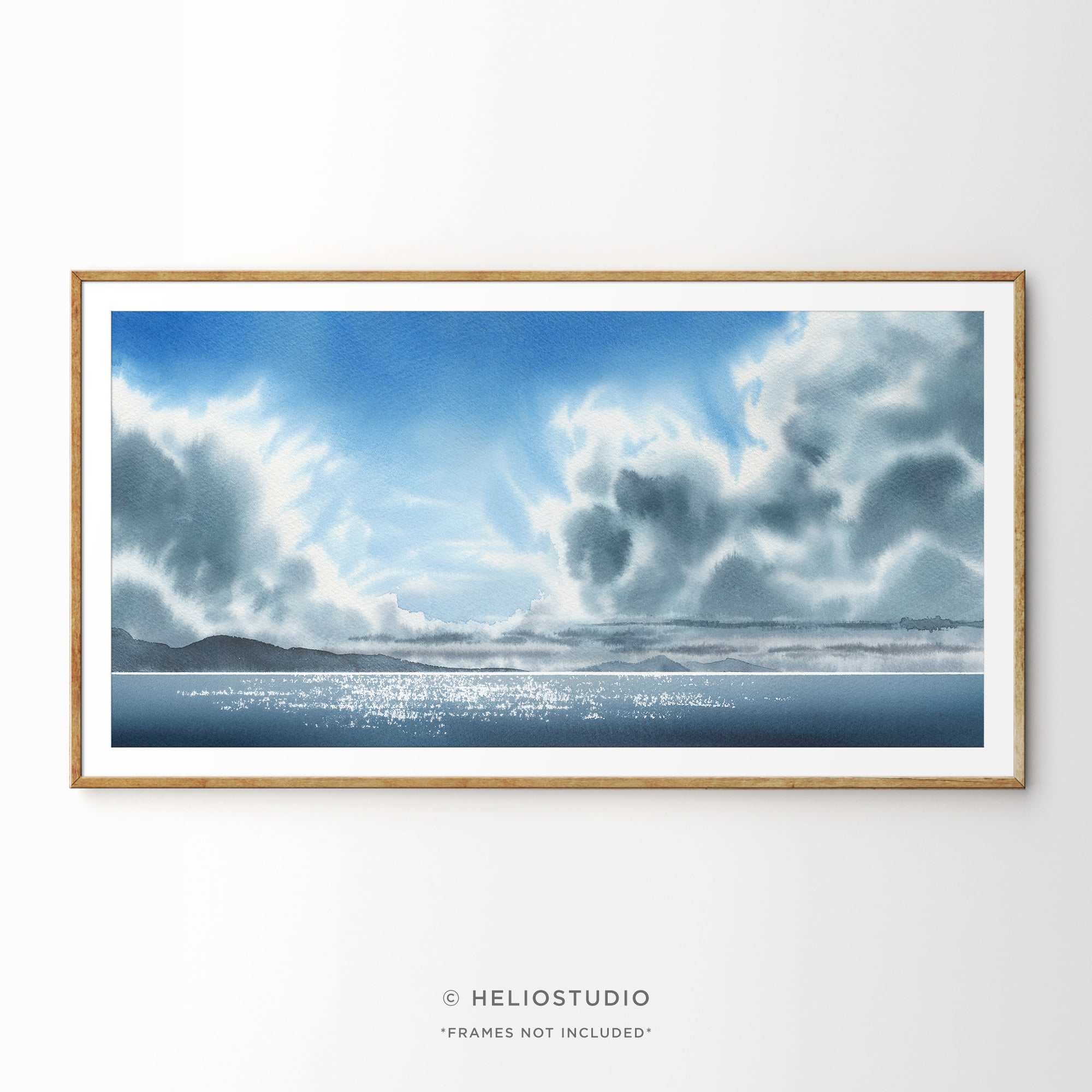 Coastal Blue Sky Silver Lining – Panoramic Art Print