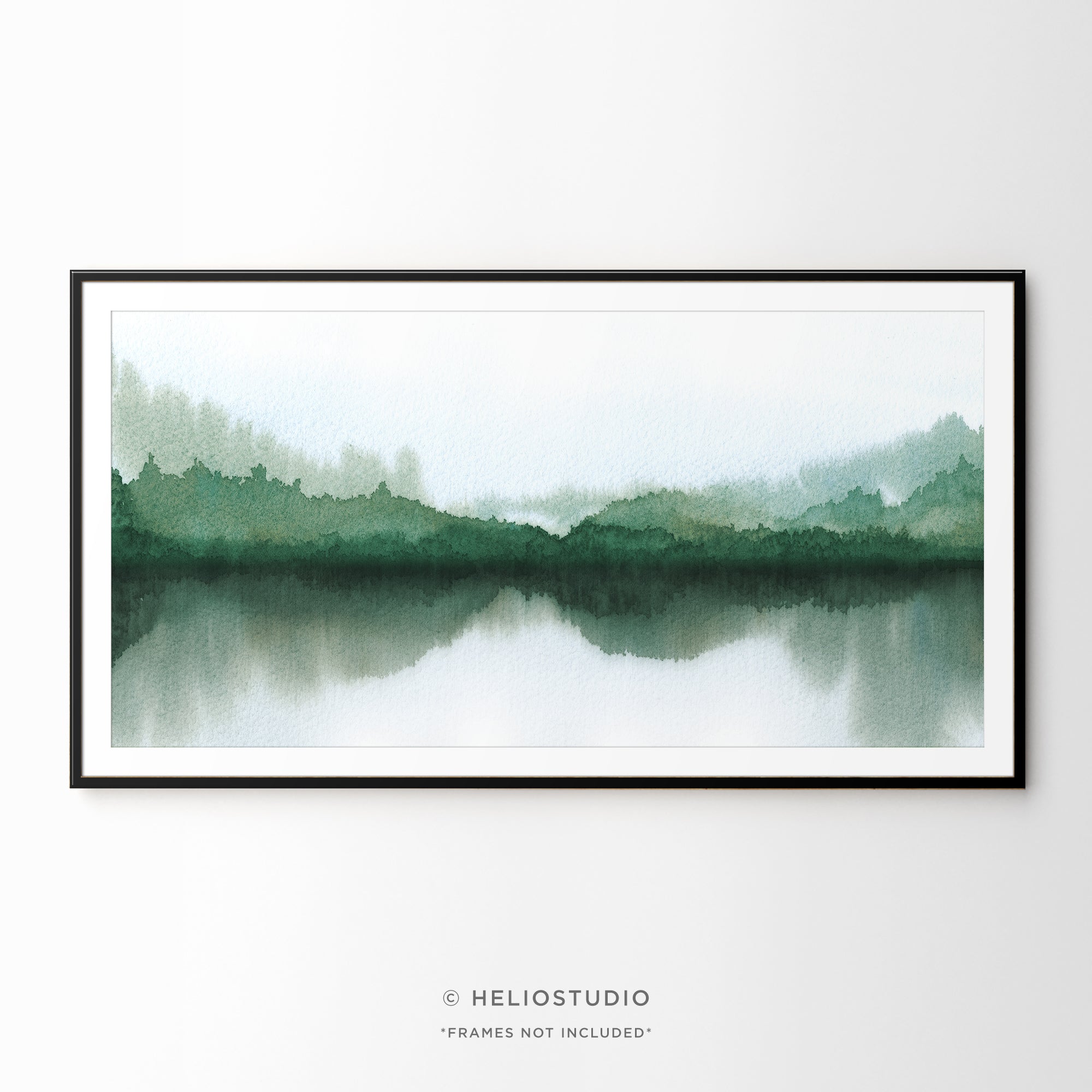 Forest Lake in Green – Panoramic Art Print