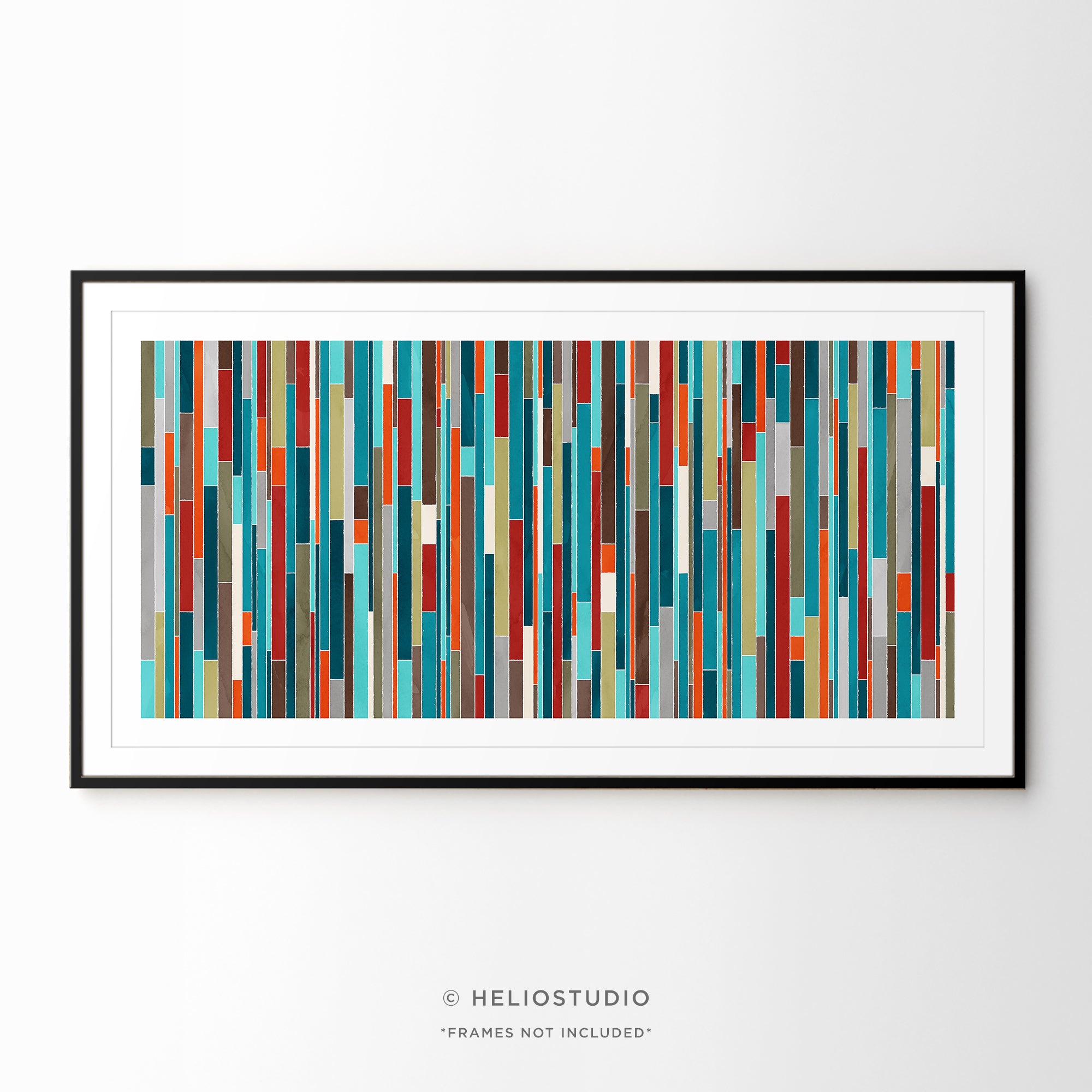 Colourful Contemporary Abstract – Panoramic Art Print