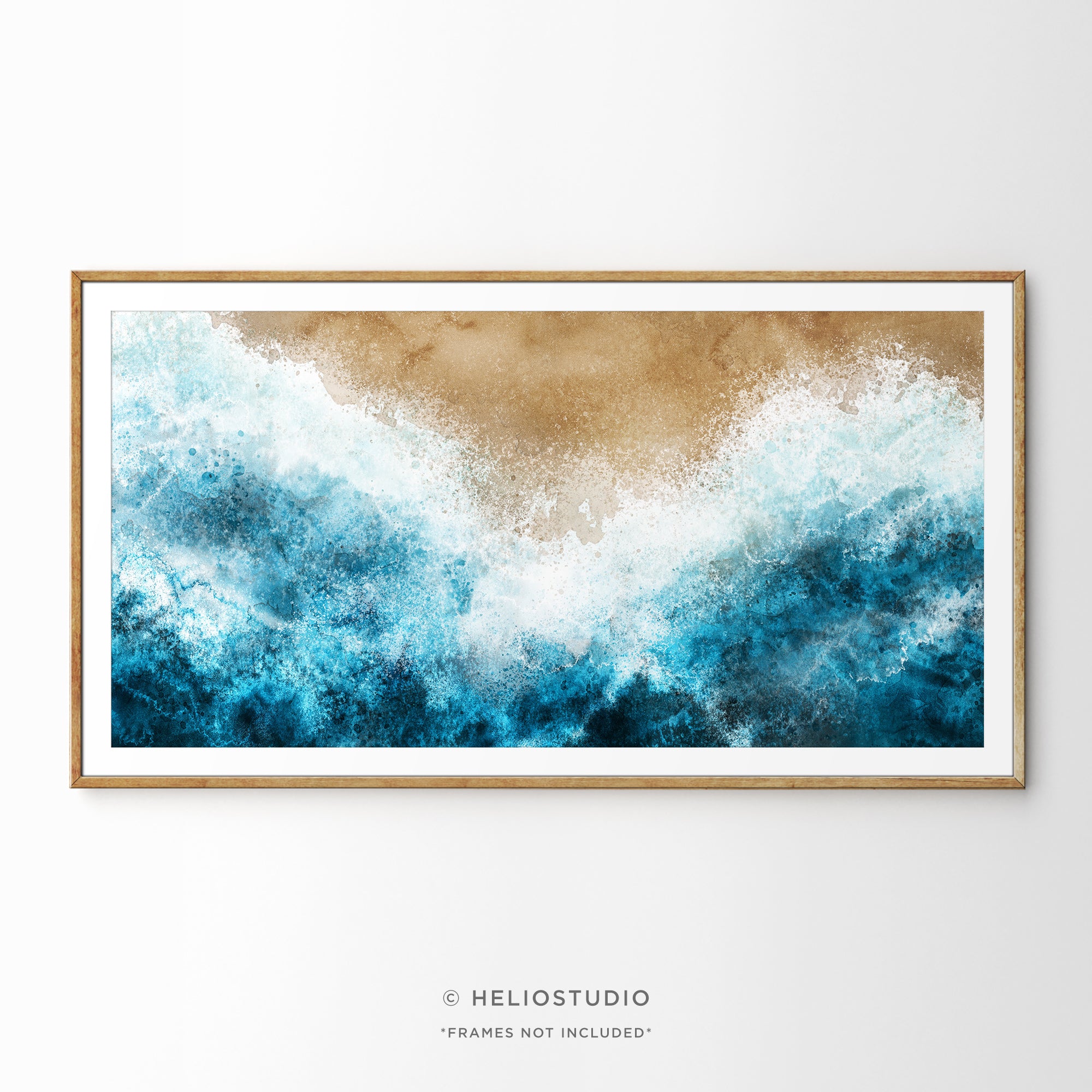 Birds Eye Beach Wave – Panoramic Art Print