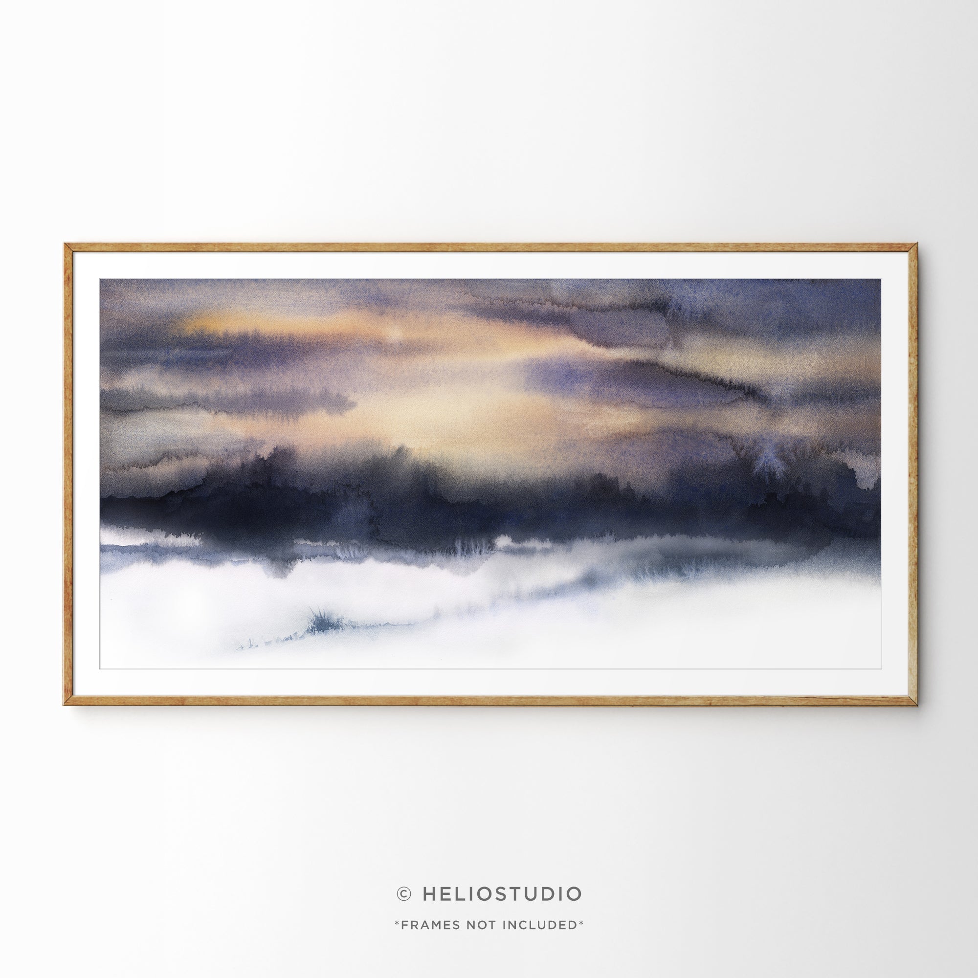 Sunset in the Snow – Panoramic Art Print