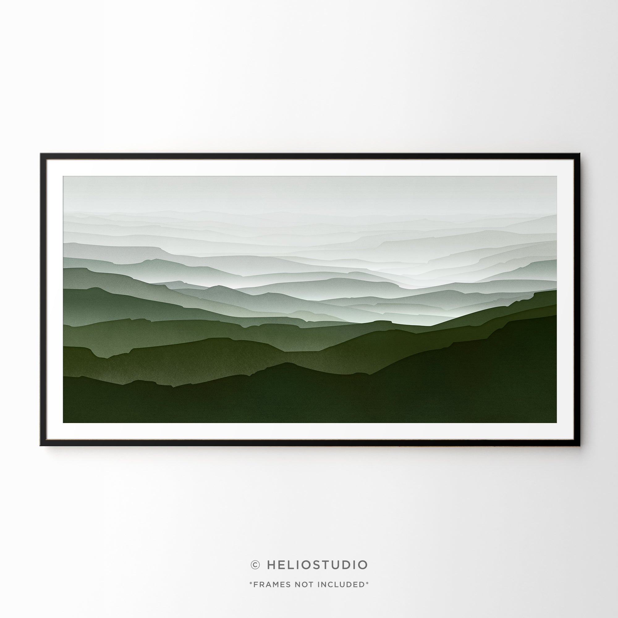 Moss Green Valley – Panoramic Art Print