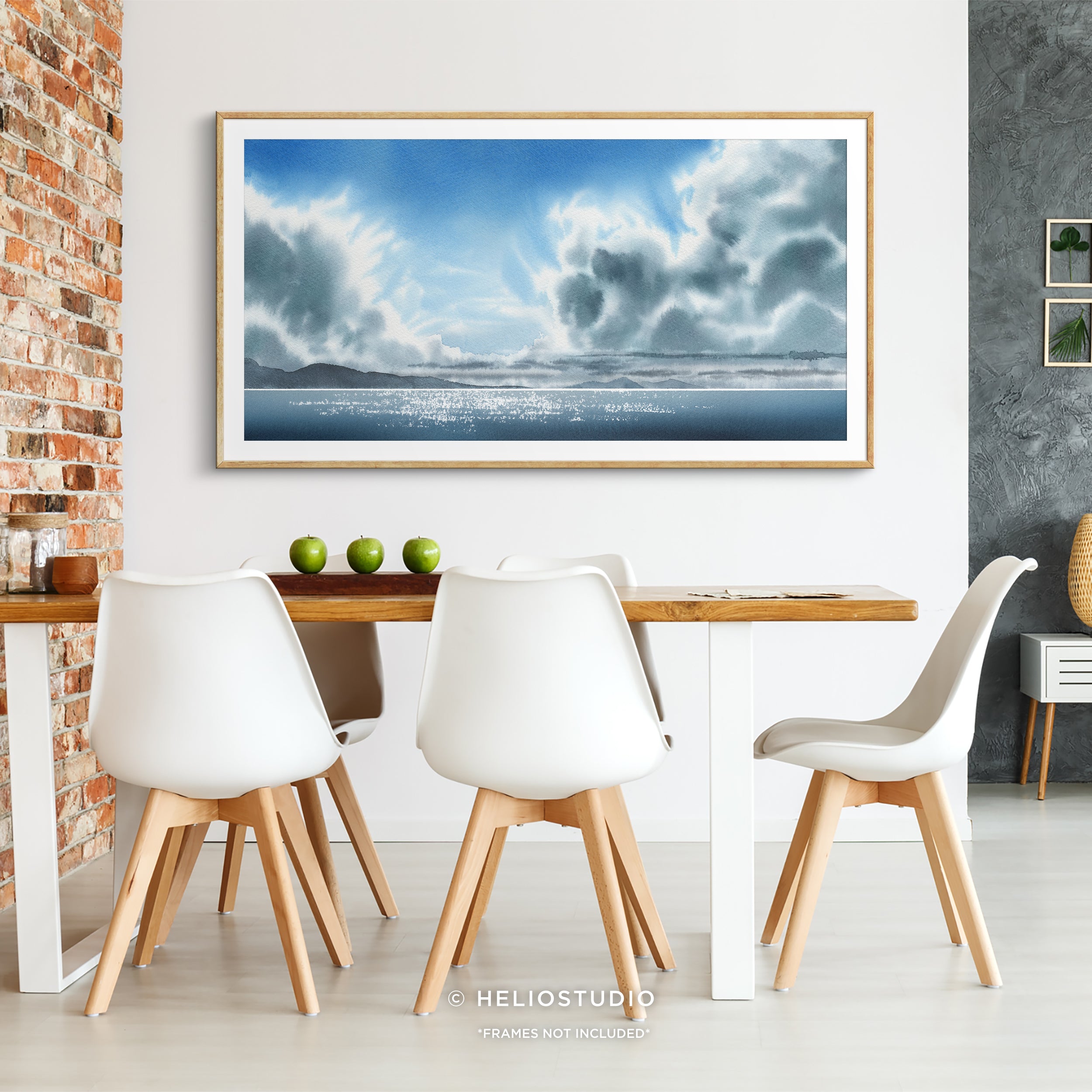 Coastal Blue Sky Silver Lining – Panoramic Art Print