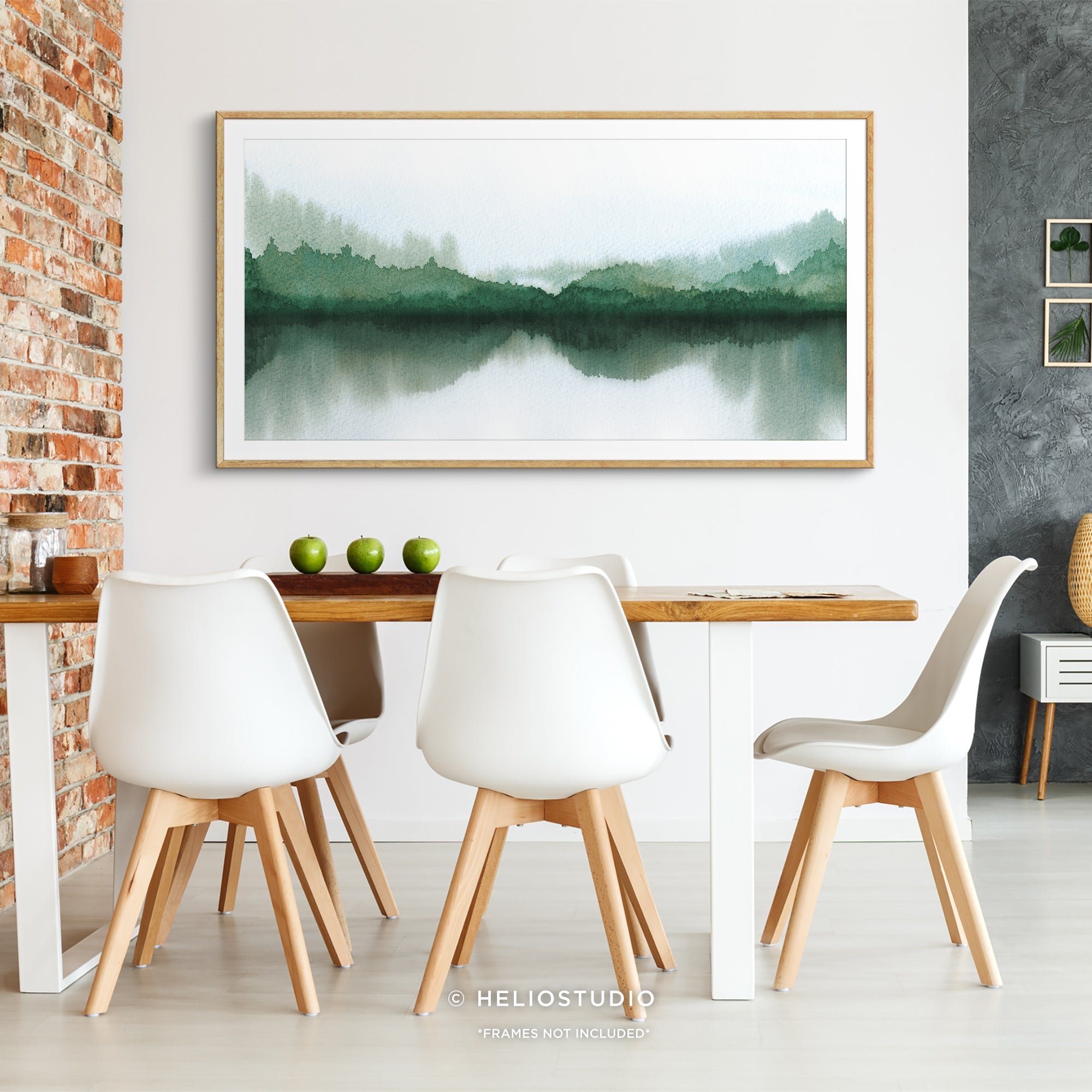 Forest Lake in Green – Panoramic Art Print
