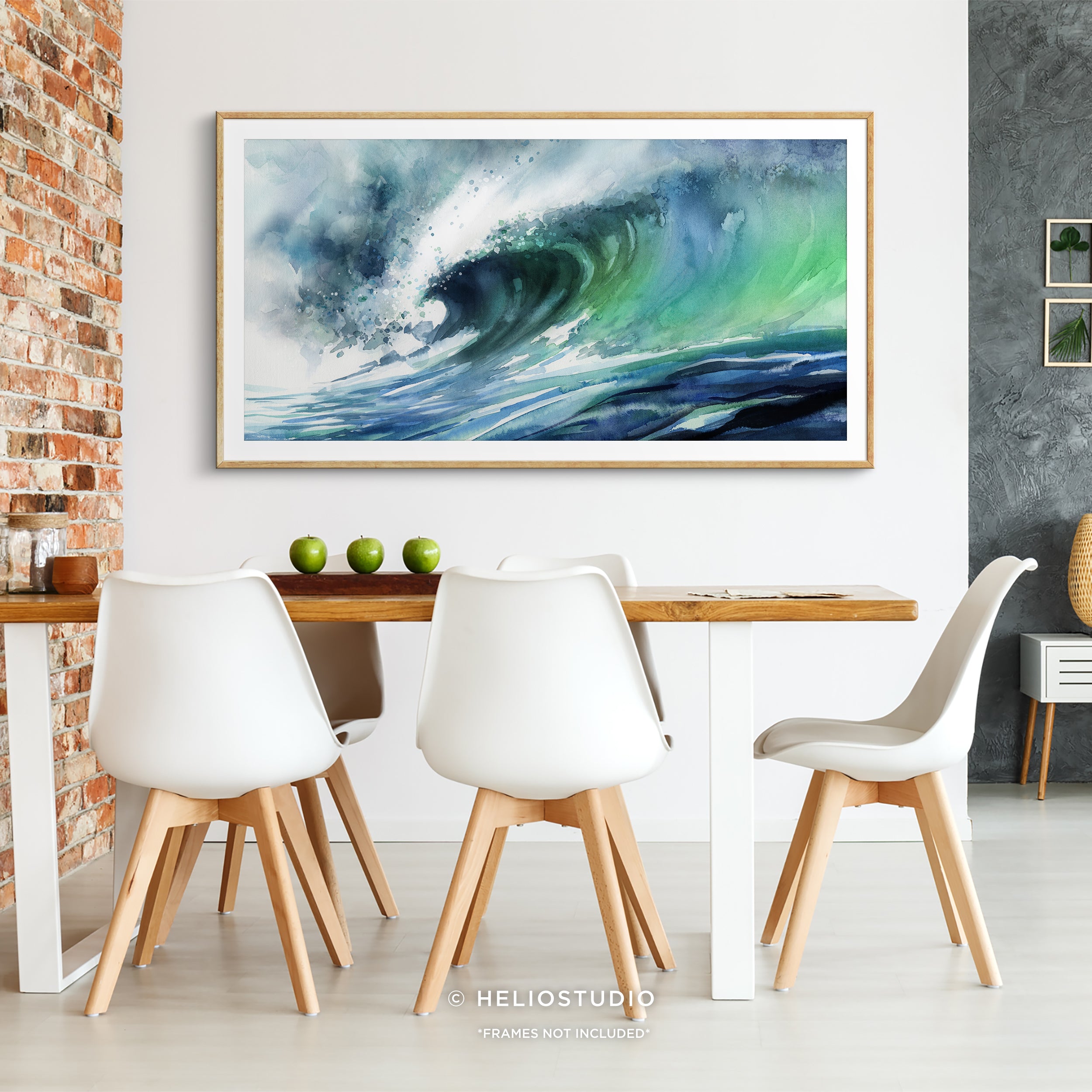 Aquamarine Wave- Panoramic Art Print