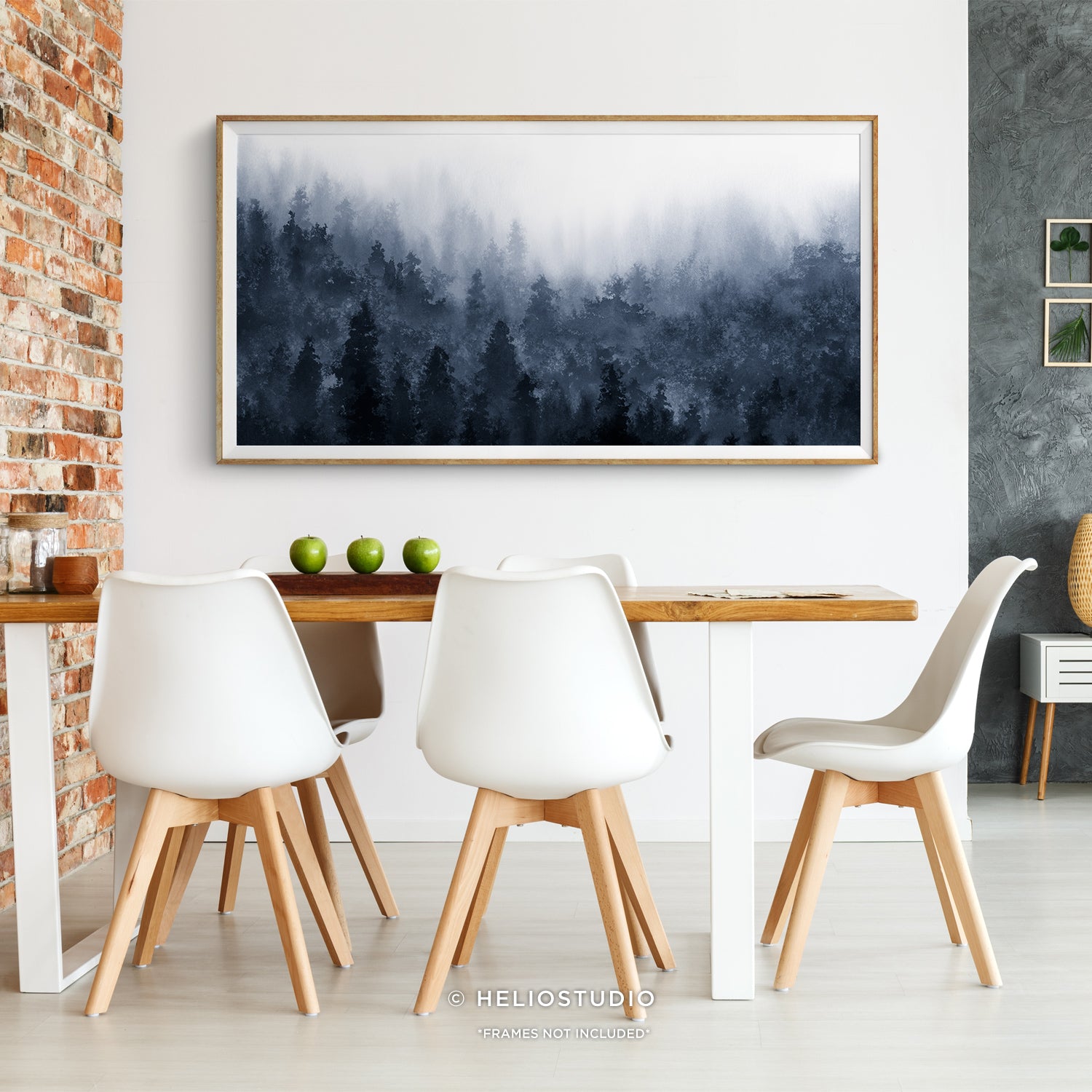 Misty Blue Forest – Panoramic Art Print