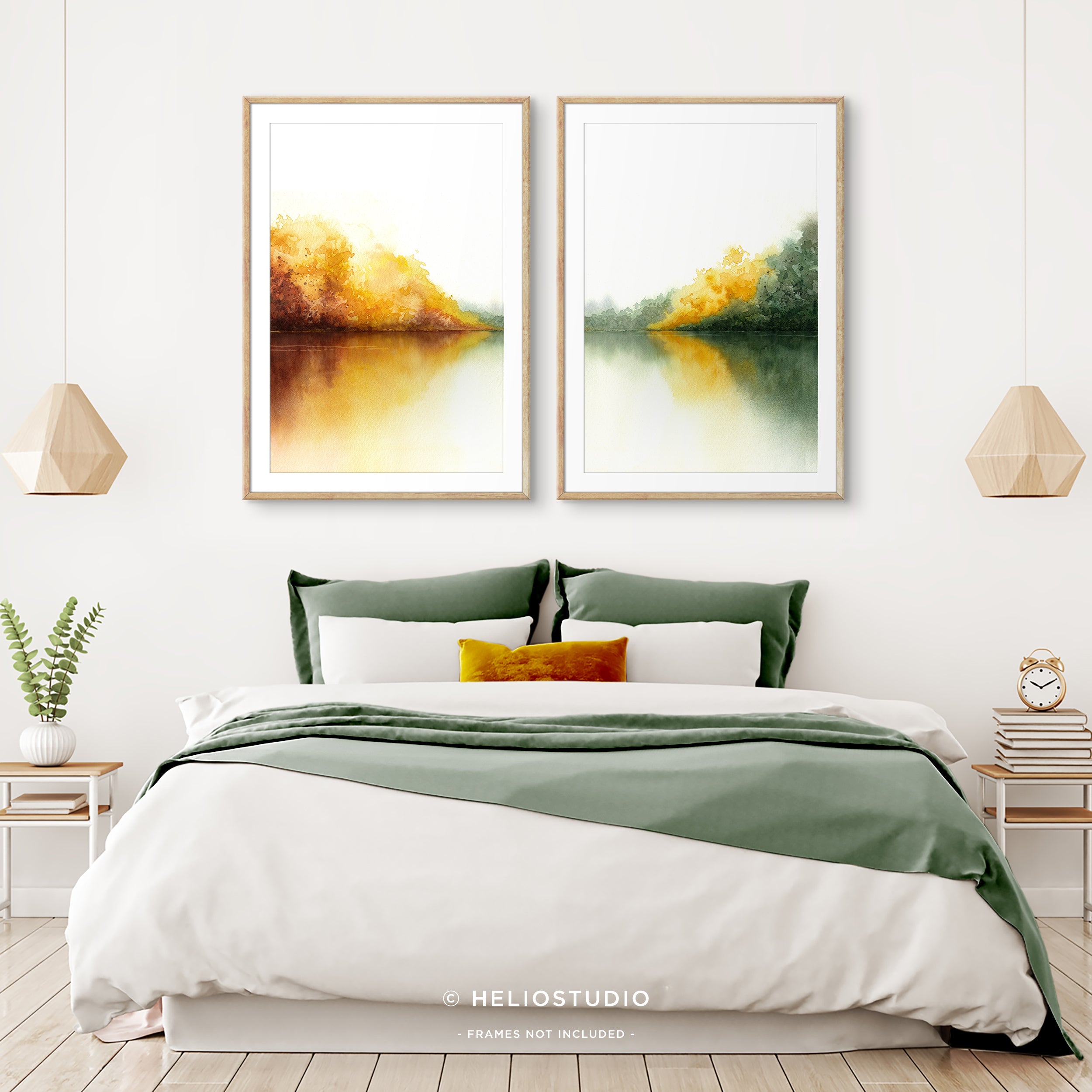 Autumn Forest Lake – Two Piece Wall Art