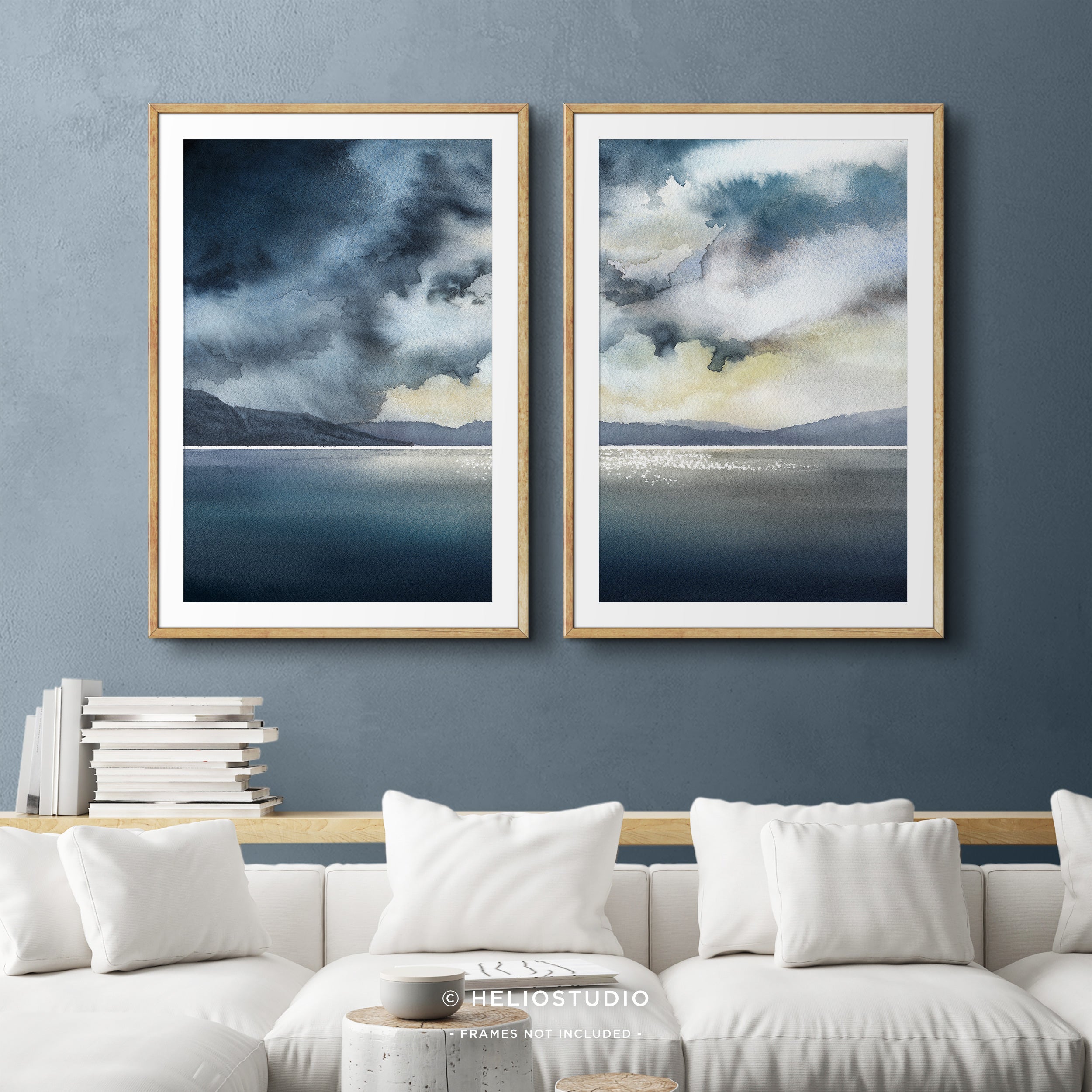 Stormy Coastal Cloudscape – Two Piece Wall Art