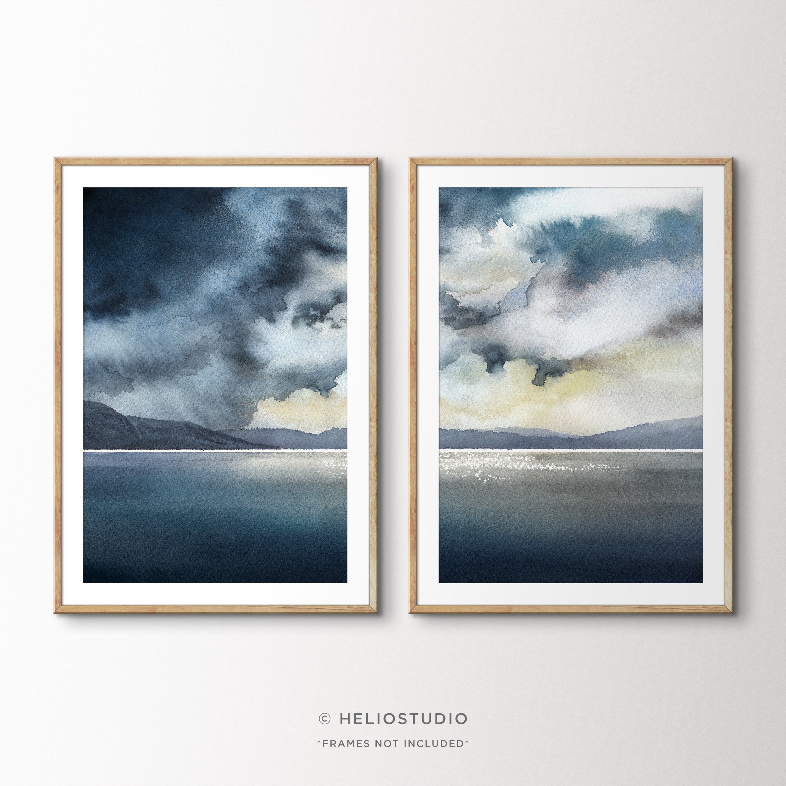 Stormy Coastal Cloudscape – Two Piece Wall Art