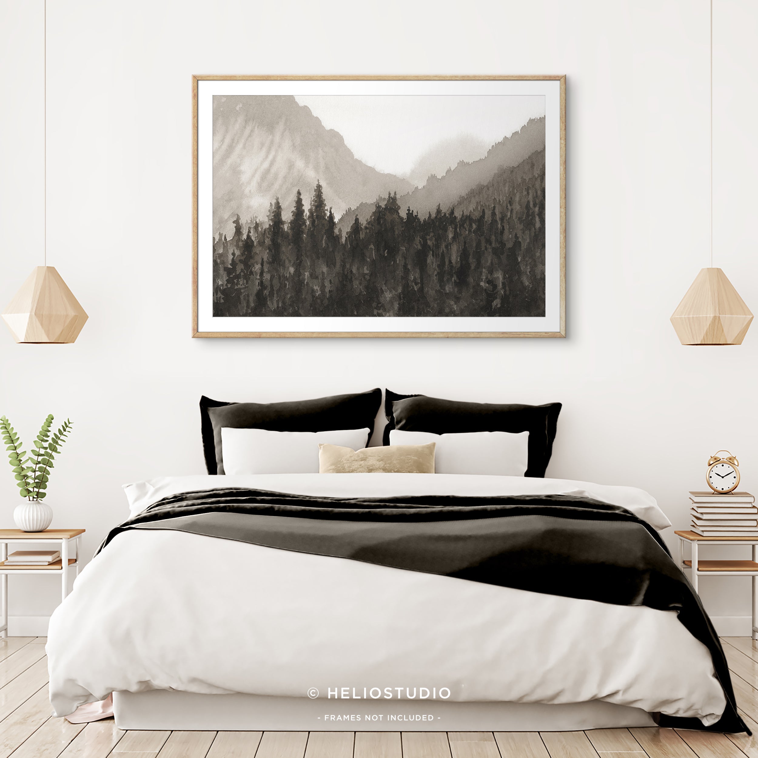 Mountain Forest in Brown – Art Print