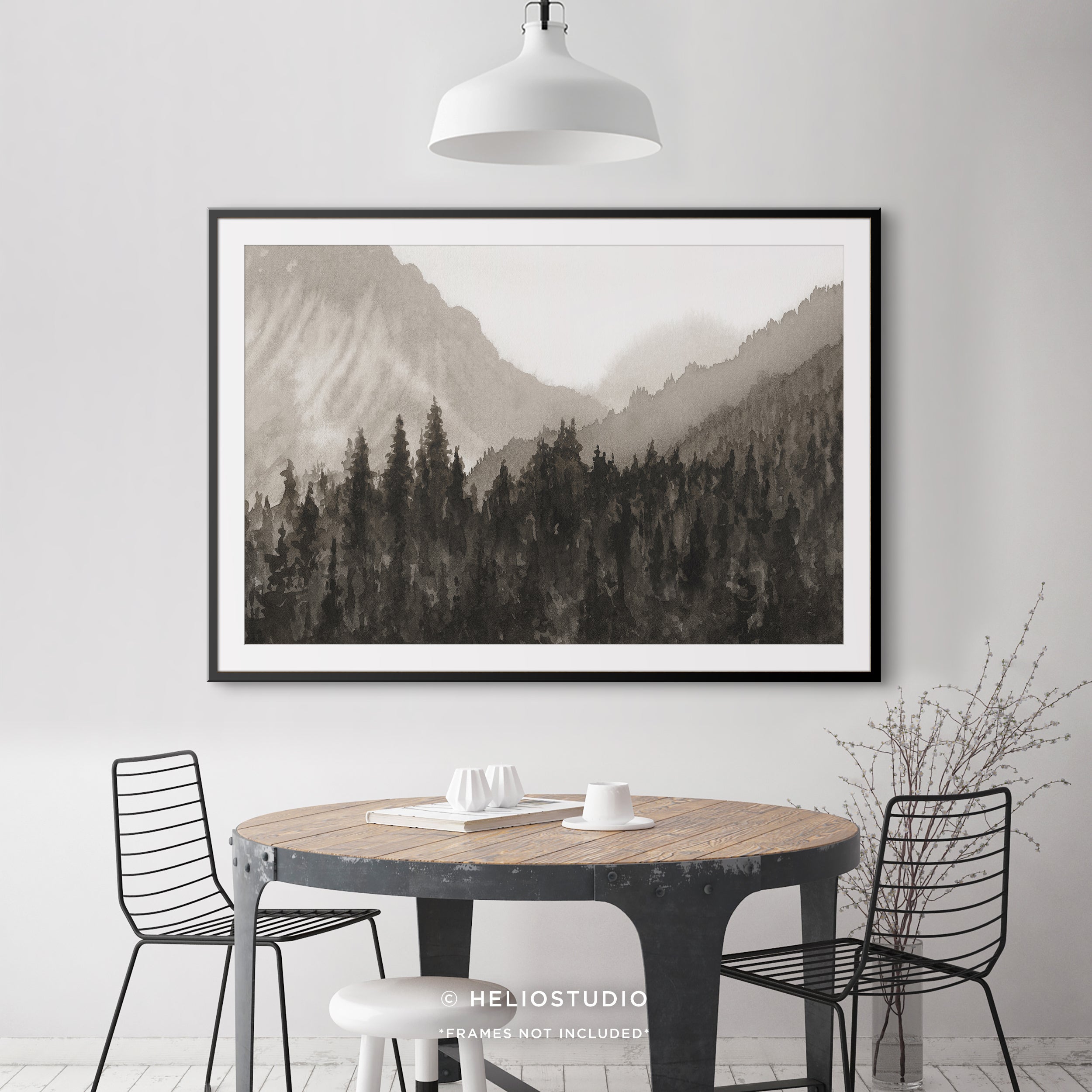 Mountain Forest in Brown – Art Print