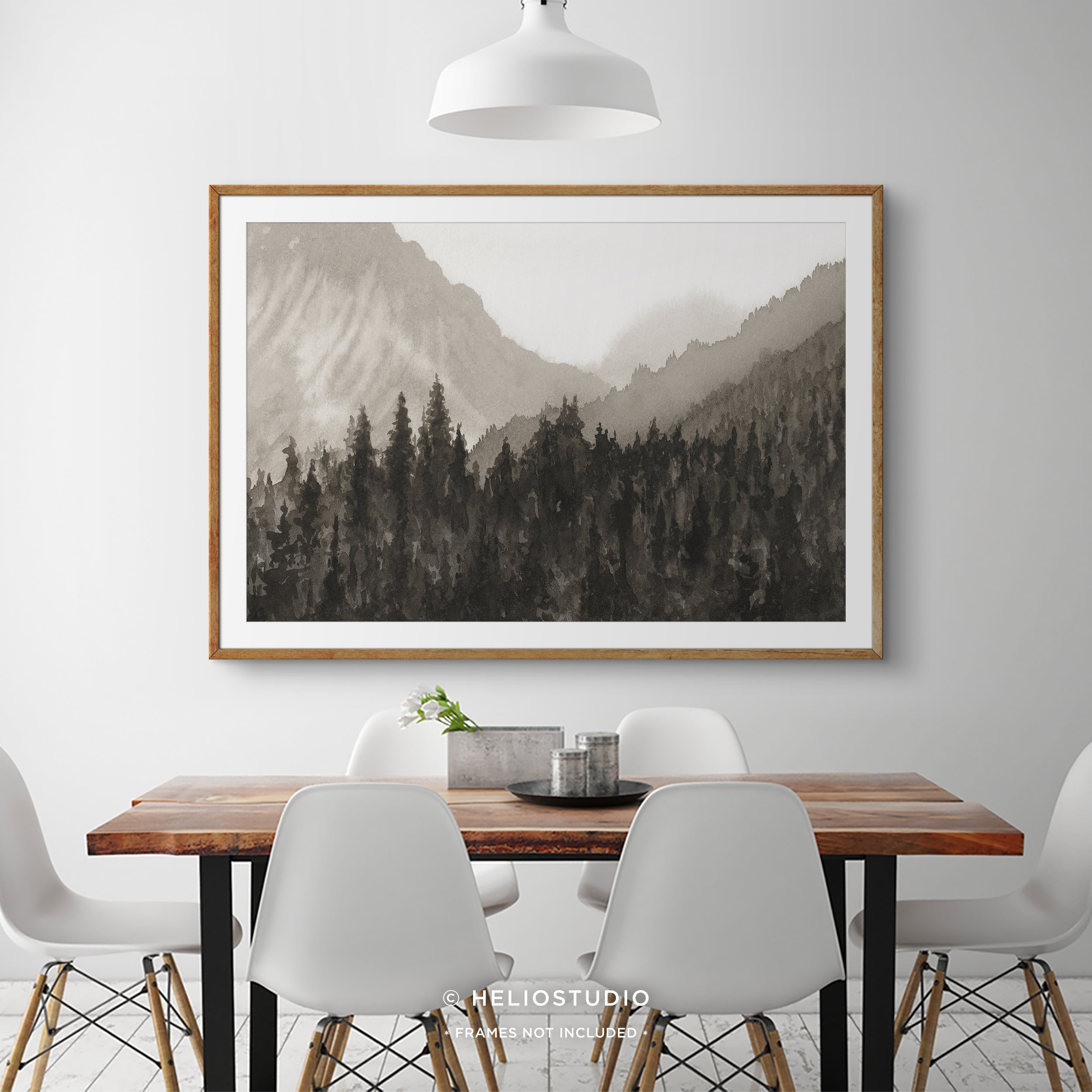 Mountain Forest in Brown – Art Print