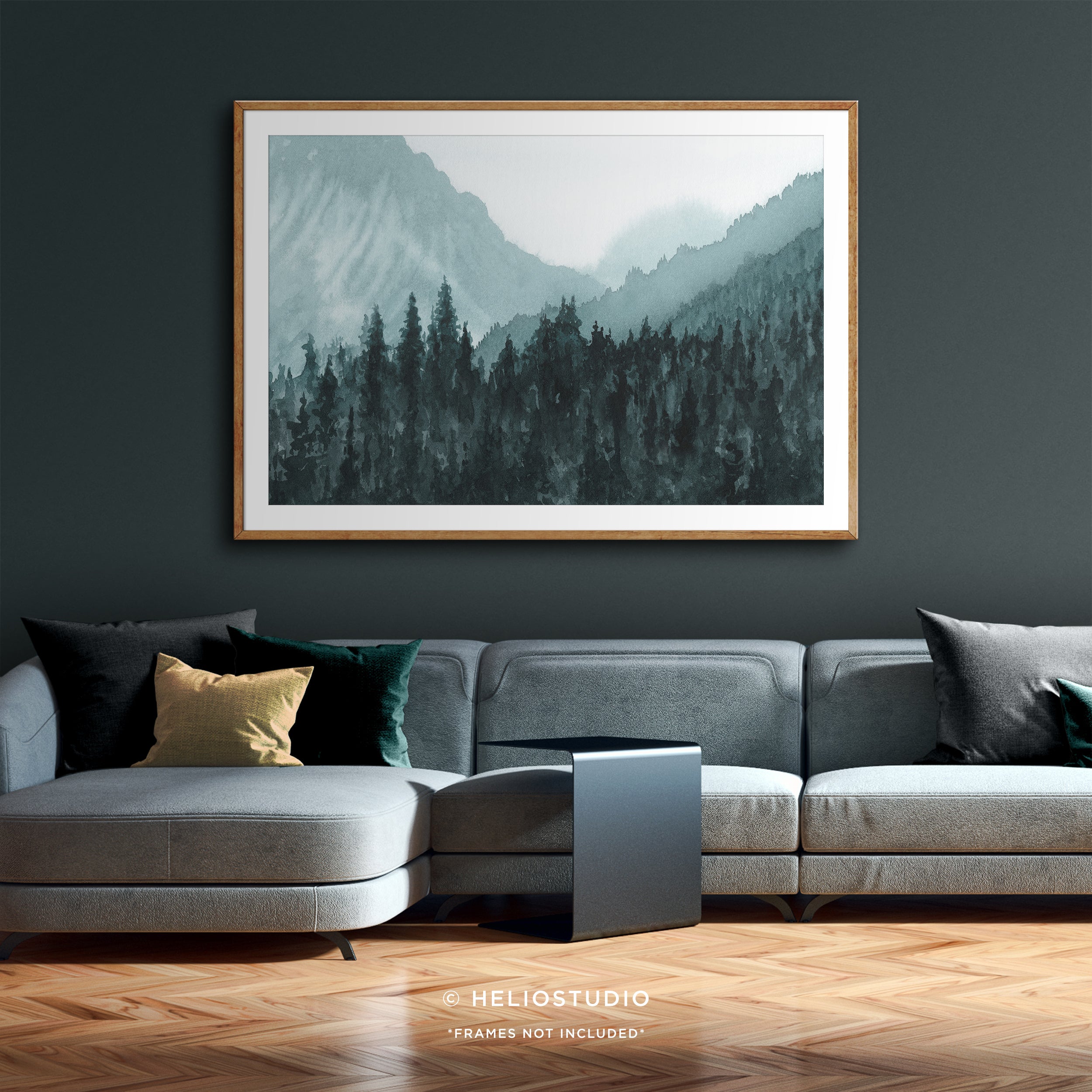 Mountain Forest in Blue – Art Print