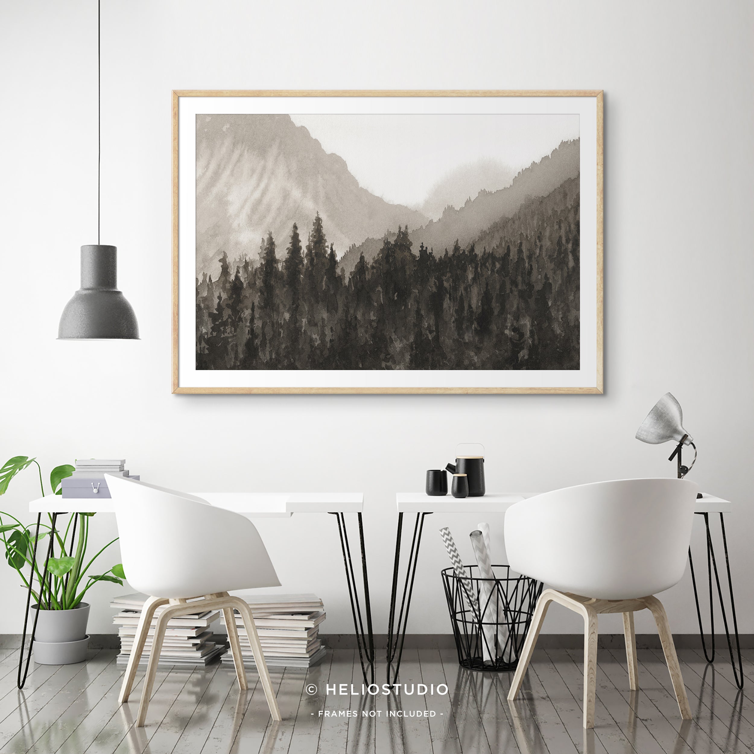 Mountain Forest in Brown – Art Print