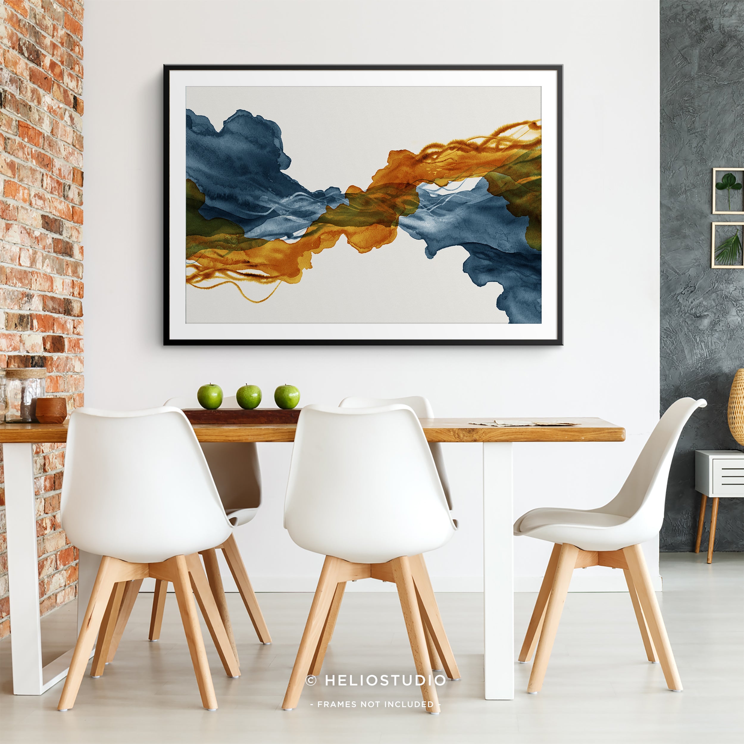 Blue Rust Abstract Flow - Art Print