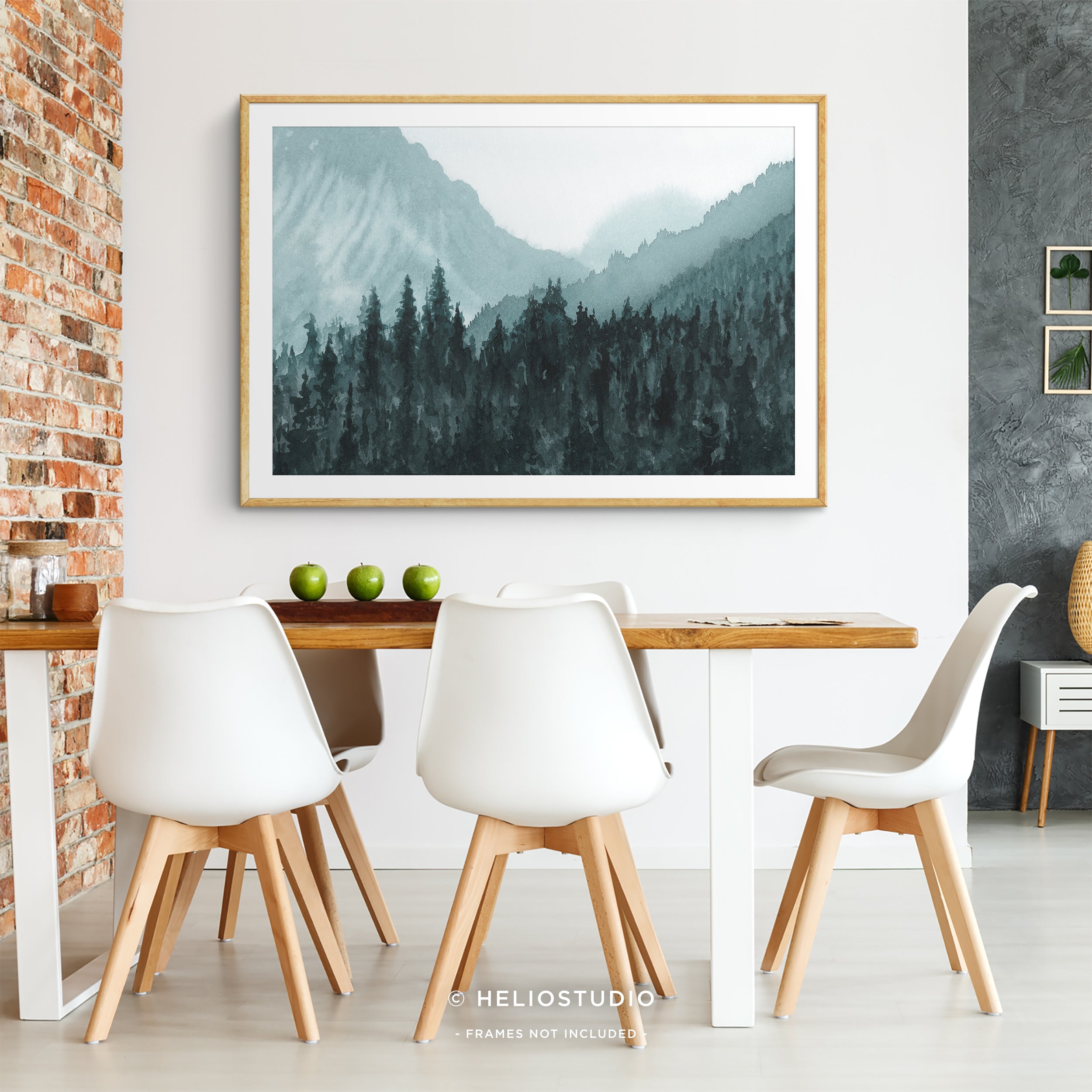 Mountain Forest in Blue – Art Print