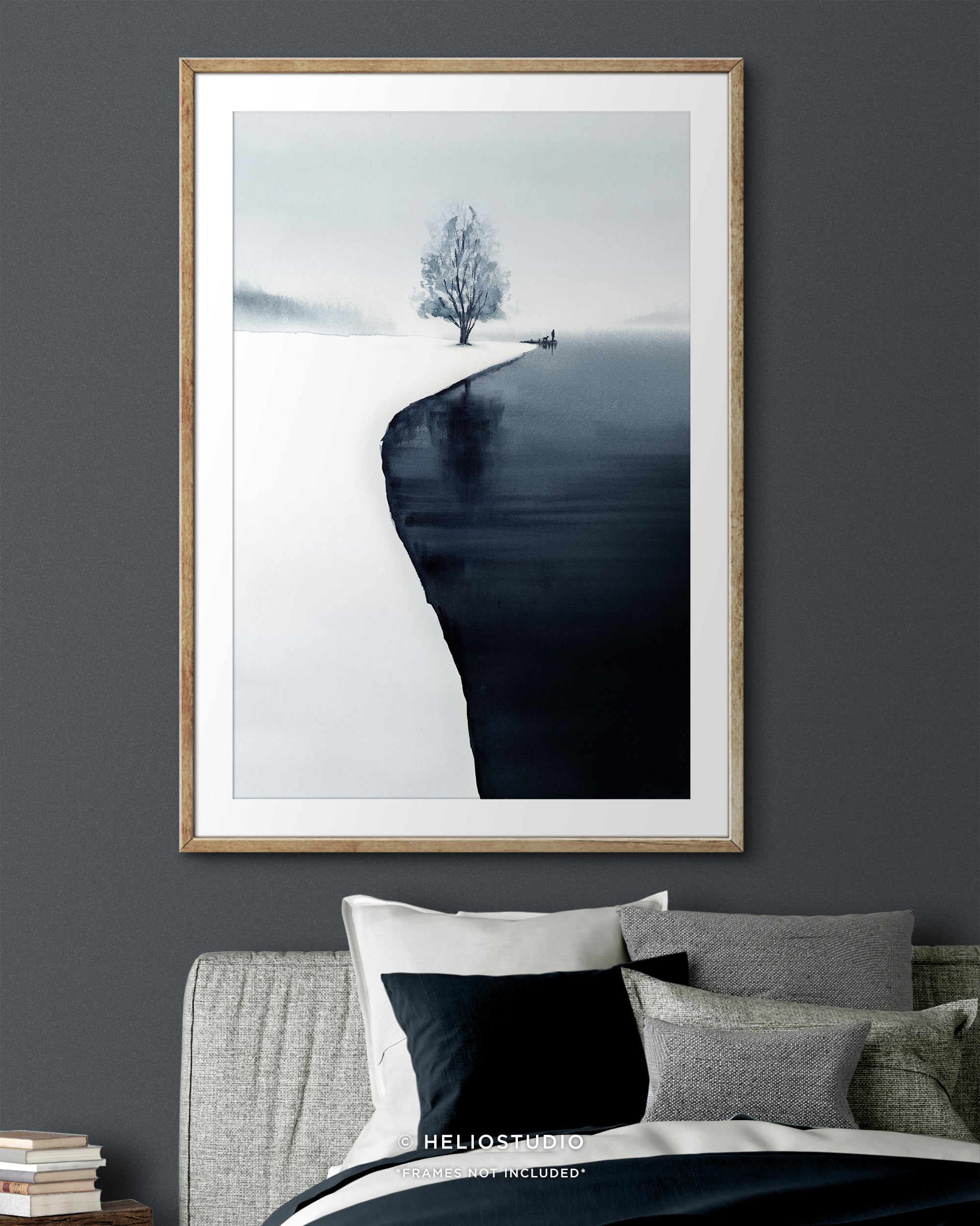 Winter Lake Walkies – Art Print